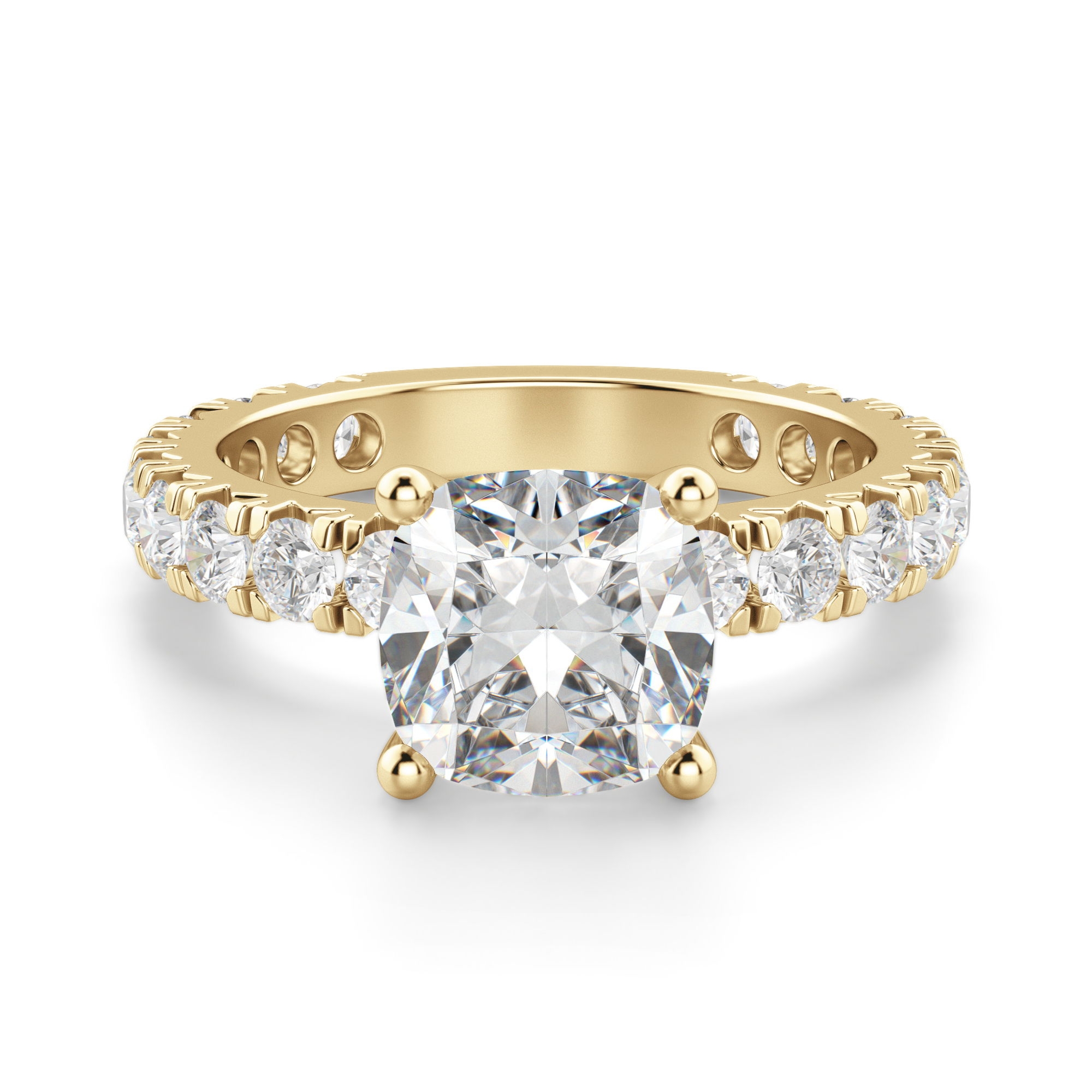 Gwyneth Poduszkowy 0.75 krt Pierścionek Zaręczynowy Diament Laboratoryjny 585 Żółte Złoto (14K)