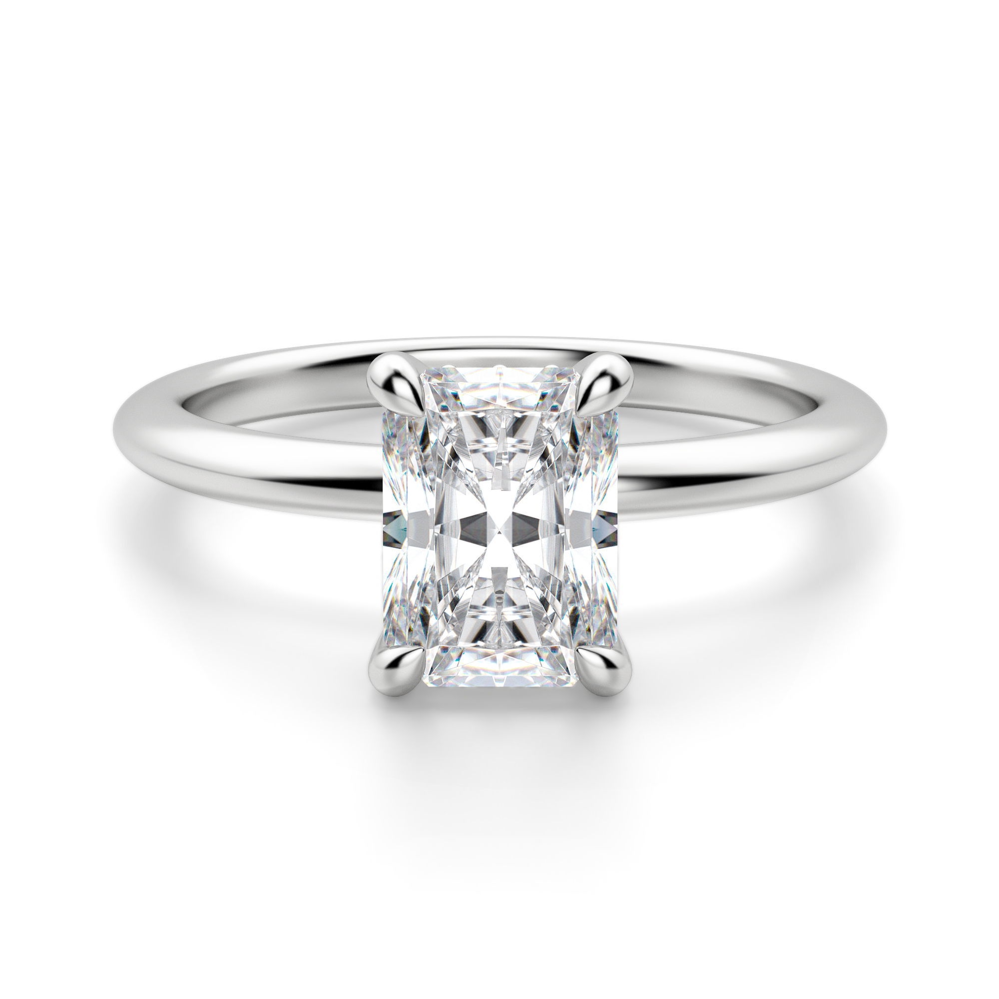 Hidden Halo Klasyczny Radiant 3.00 krt Pierścionek Zaręczynowy Diament Laboratoryjny 950 Platyna