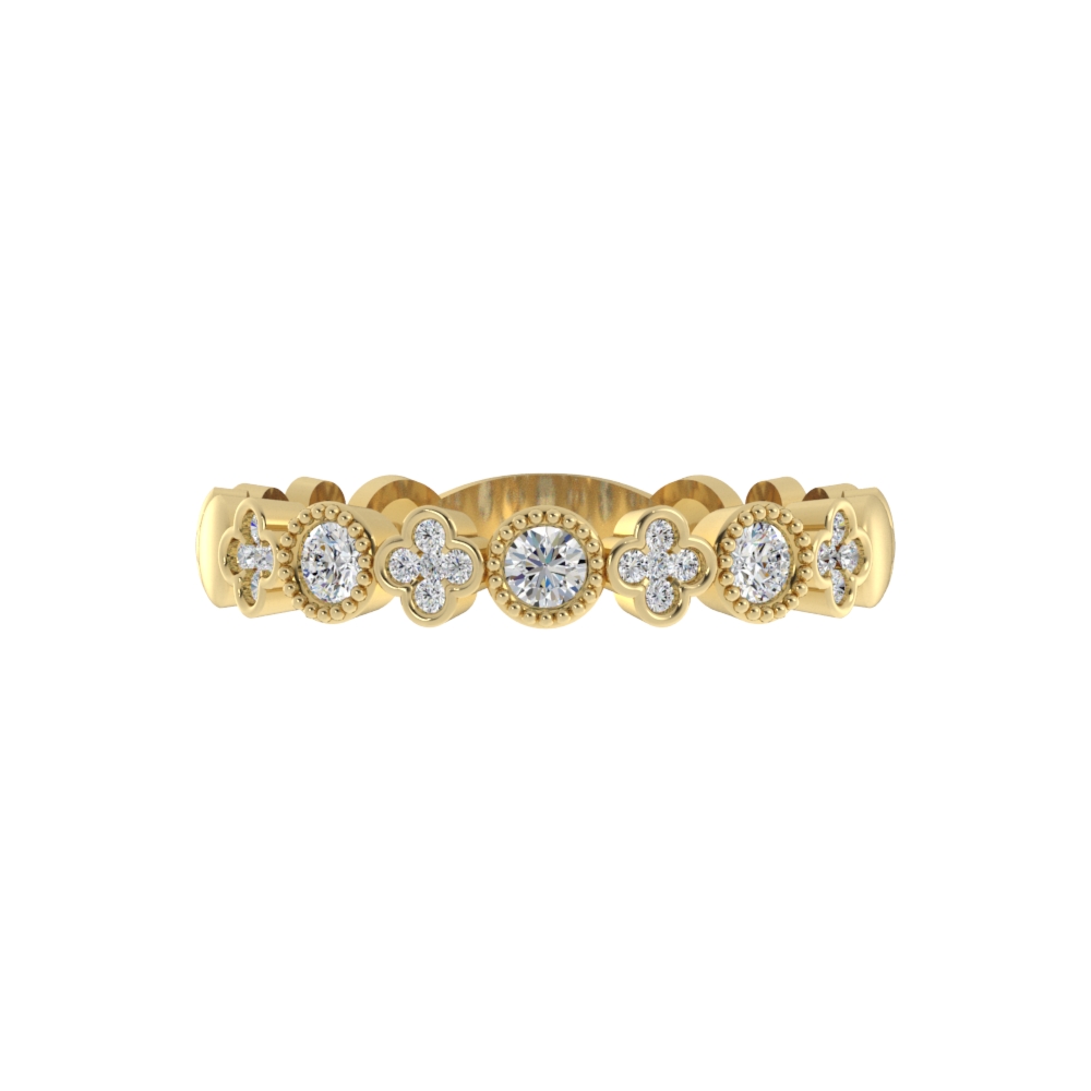 Obrączka Ślubna Bezel Spring 1.8 MM Diament Naturalny 585 (14K) Żółte Złoto