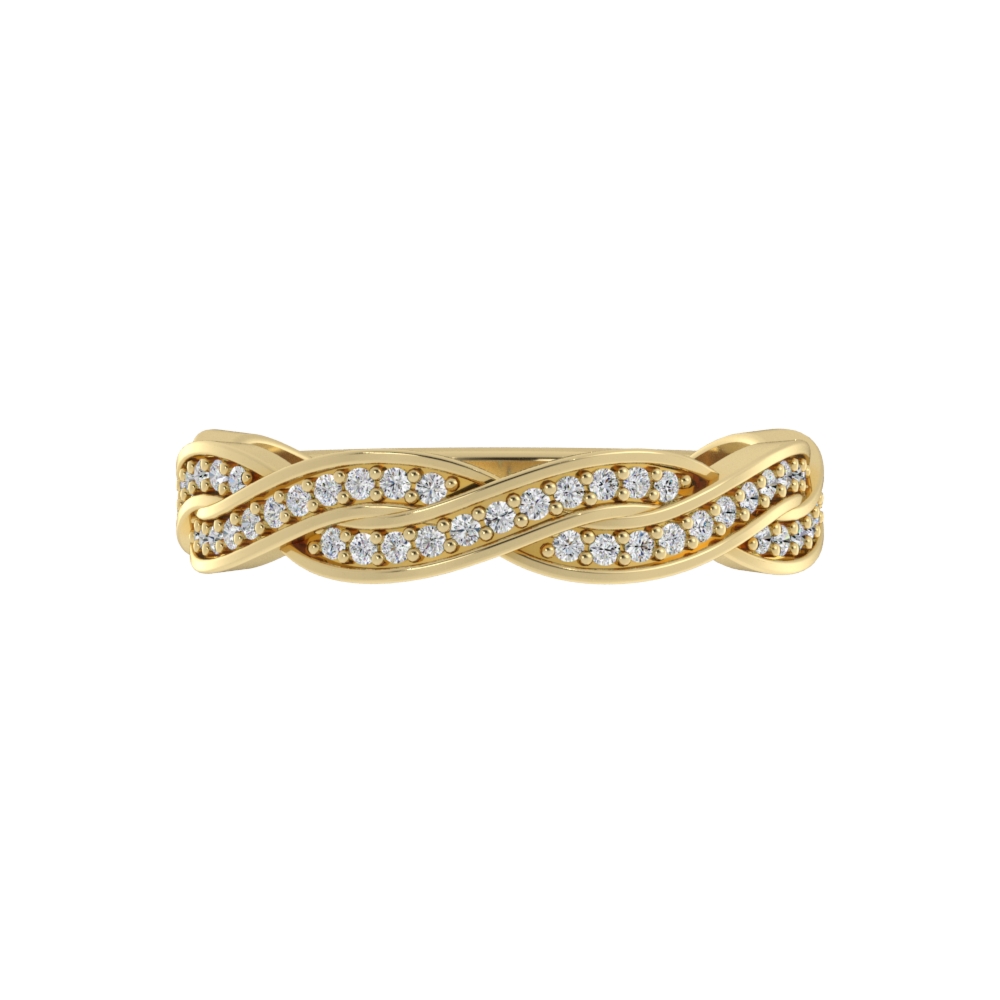Obrączka Ślubna Angel 1.80 MM Diament Naturalny 417 (10K) Żółte Złoto