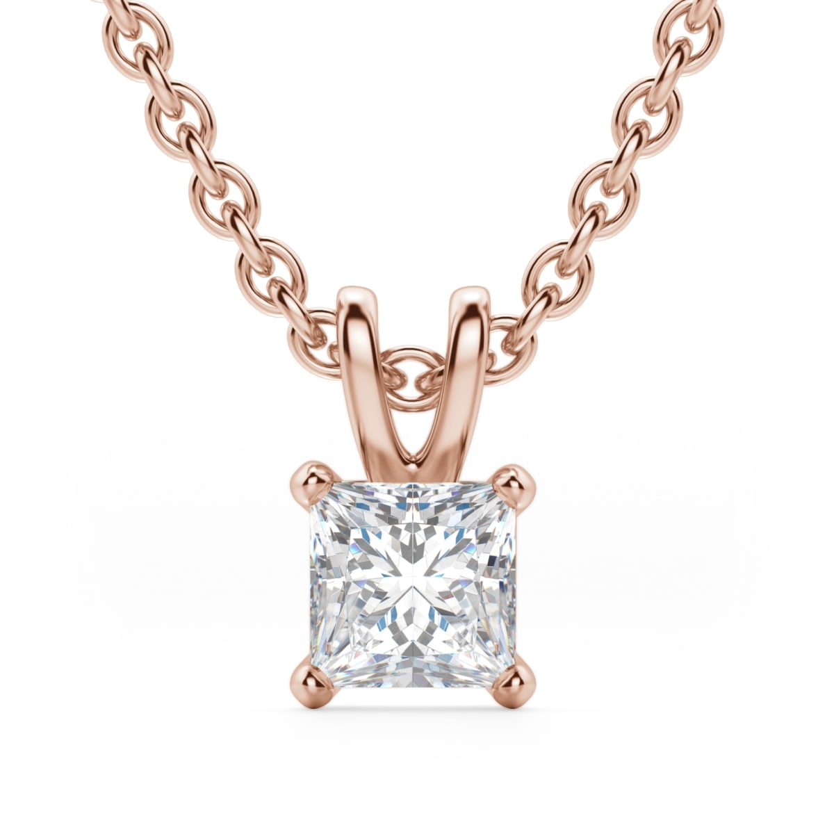 Wisiorek Basket Set Księżniczka 2.50 kt Laboratoryjny Diament 585 Różowe Złoto (14K)