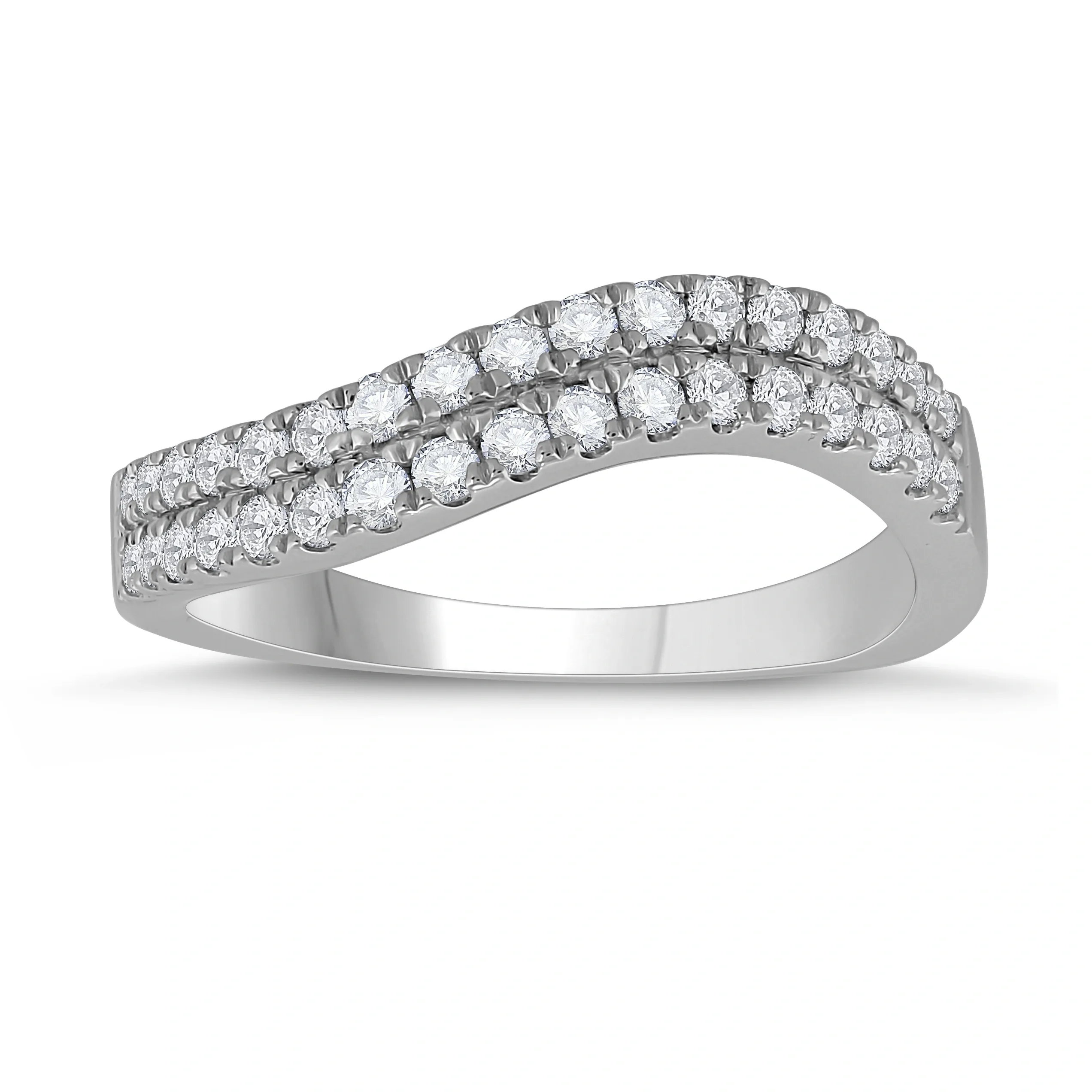 Pierścionek Diamond Wave Diament Laboratoryjny 585 Białe Złoto