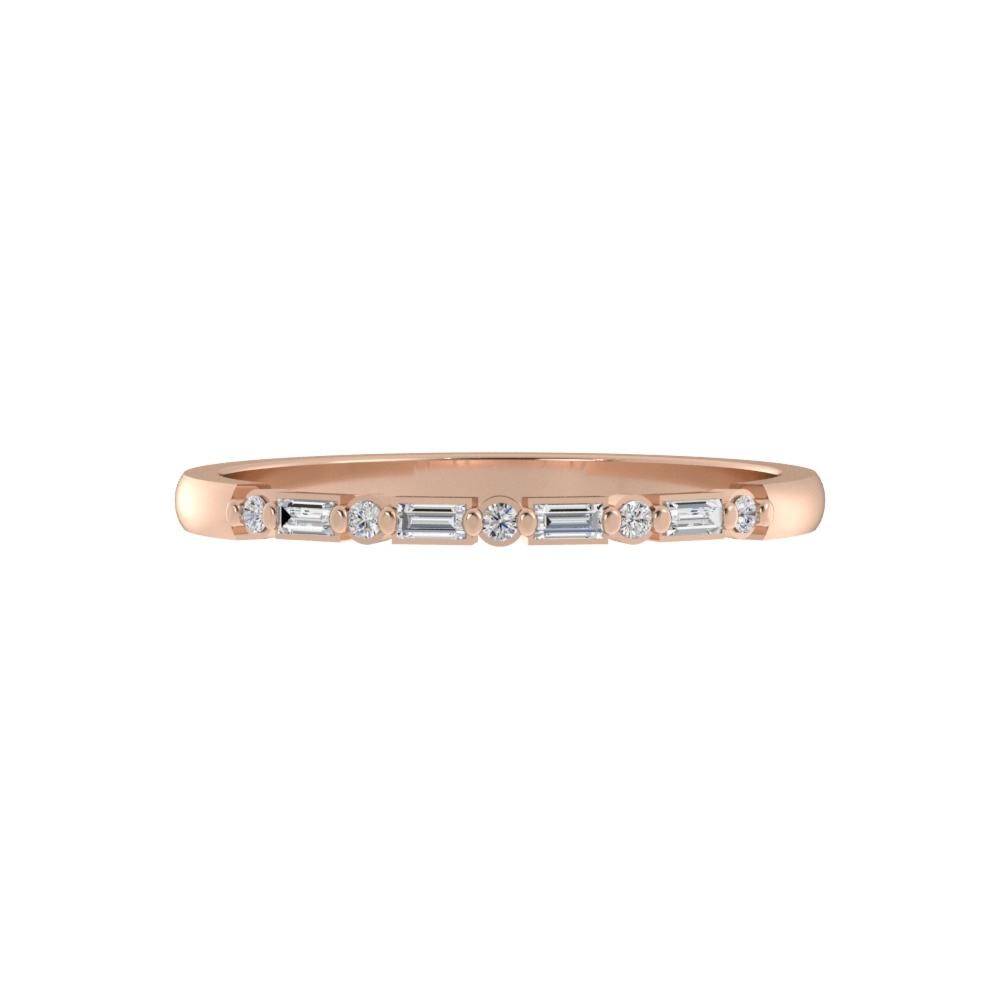 Obrączka Ślubna Petite Prong 1.30 MM Diament Naturalny 585 (14K) Różowe Złoto