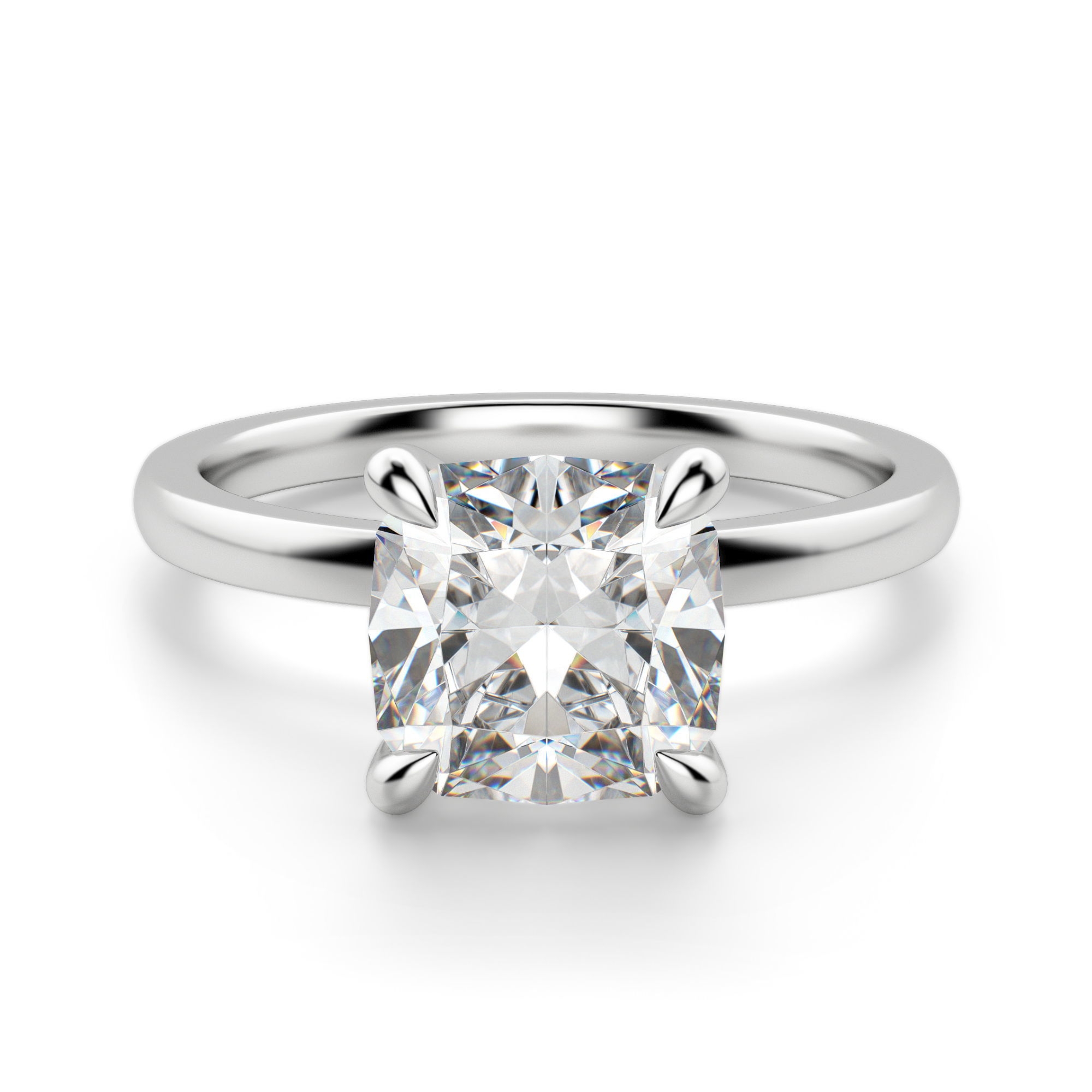 Solstice Poduszkowy 2.50 krt Pierścionek Zaręczynowy Diament Laboratoryjny 950 Platyna