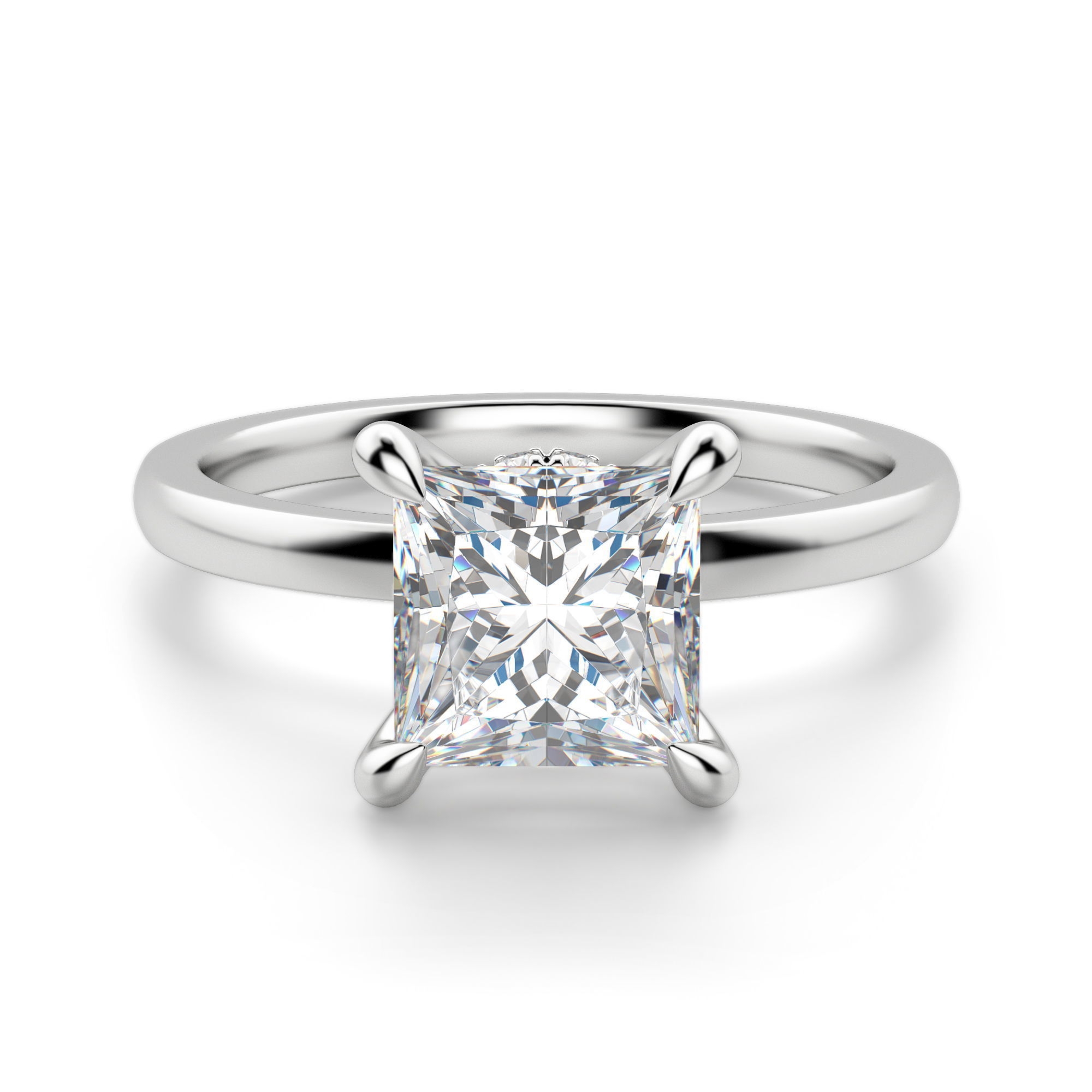 Solstice Księżniczka 2.50 krt Pierścionek Zaręczynowy Diament Laboratoryjny 950 Platyna