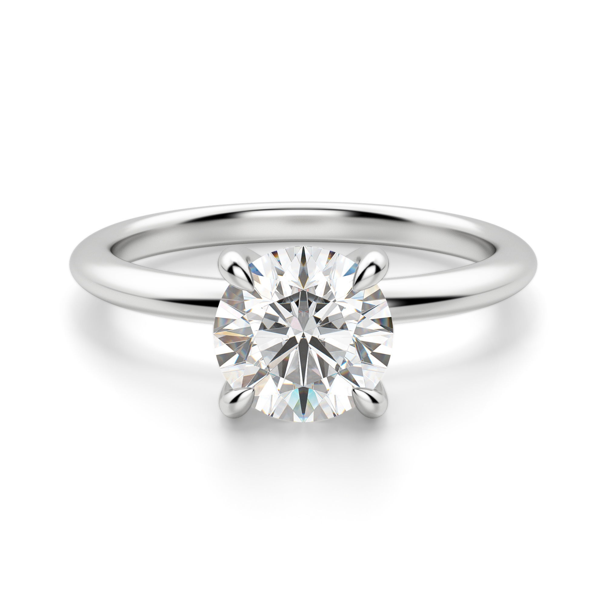 Hidden Halo Klasyczny Okrągły 3.00 krt Pierścionek Zaręczynowy Diament Laboratoryjny 950 Platyna