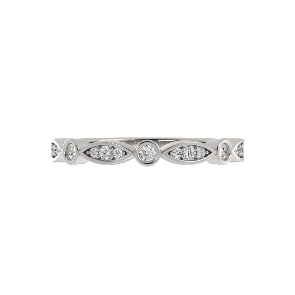 Obrączka Ślubna Flush 2.20 MM Diament Laboratoryjny 950 Platyna