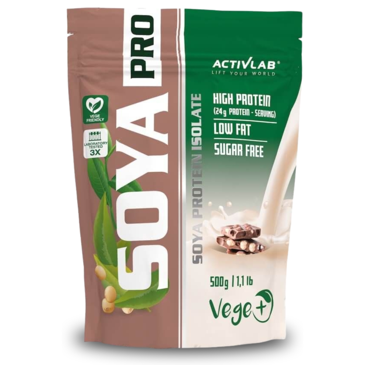 Soja Pro izolat białka sojowego 500 g czekolada-orzech