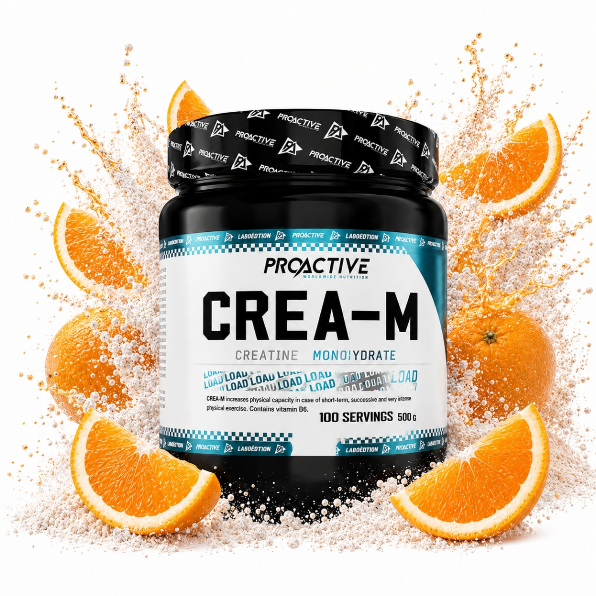 Crea-M LOAD Creatine Monohydrate Kreatyna monohydrat 500 g Orange