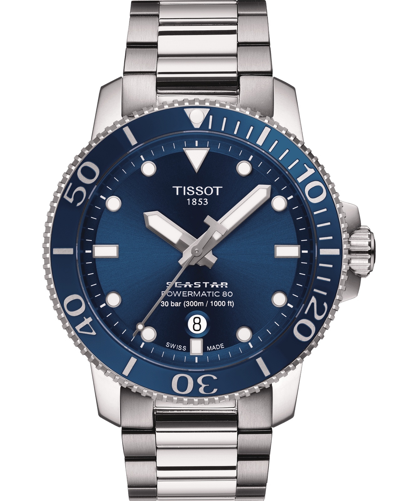 Zegarek męski Tissot Seastar 1000 Powermatic 80 T120.407.11.041.03 (T1204071104103)