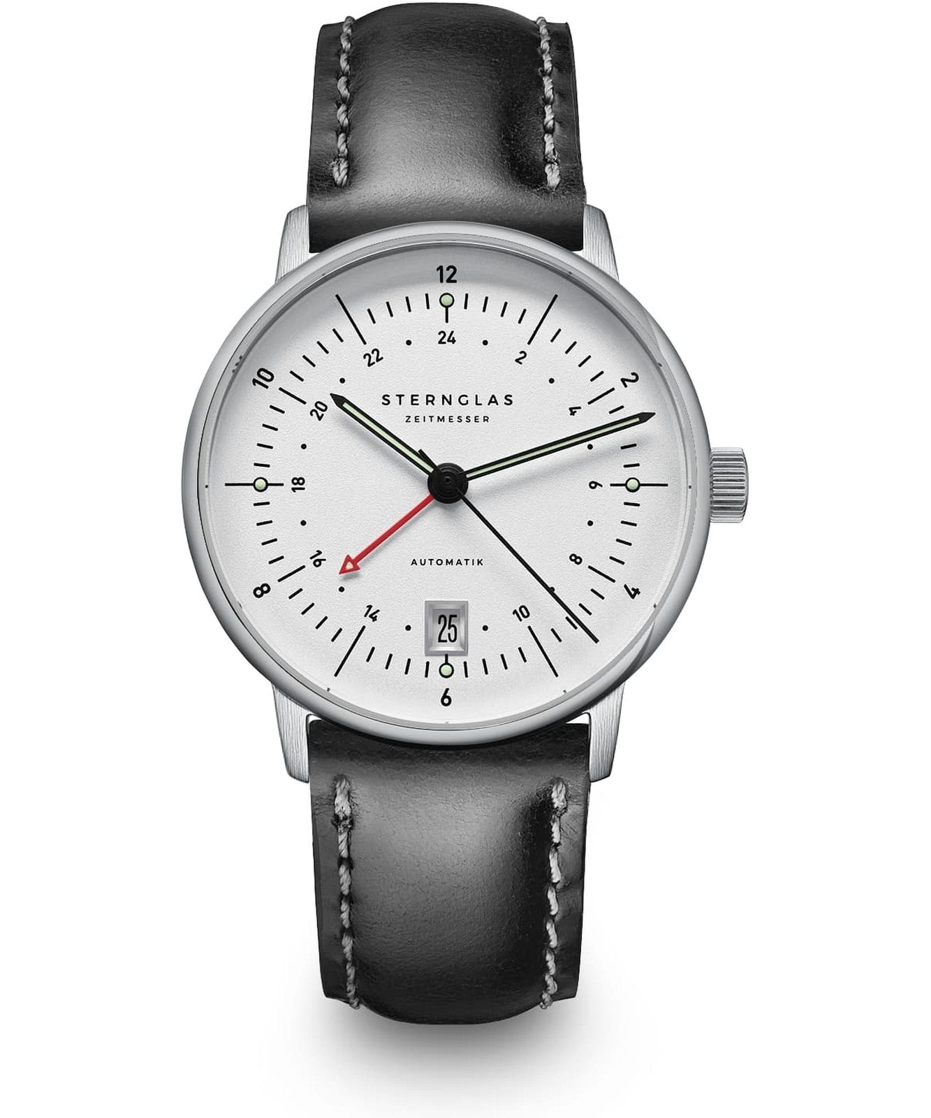 Zegarek męski Sternglas Naos Pro GMT Automatik S02-NG10-BR02