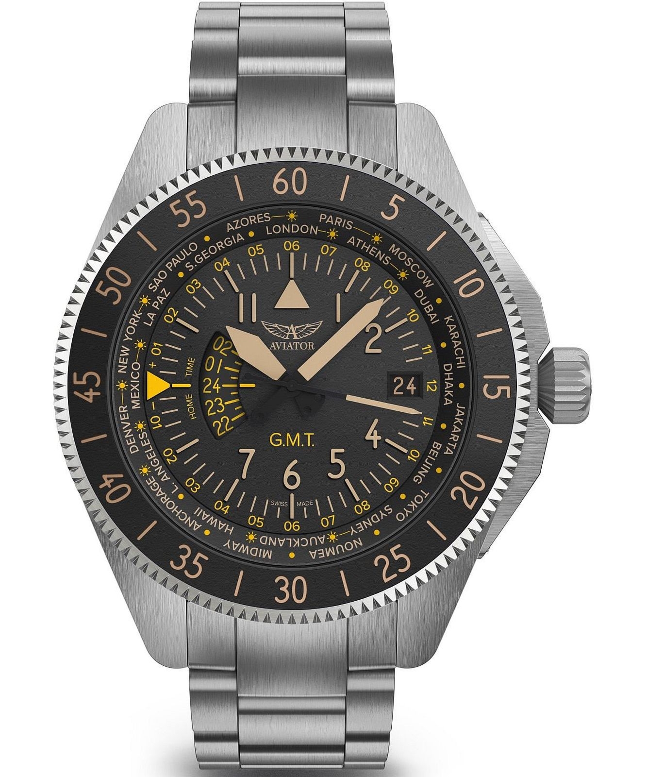 Zegarek męski Aviator Airacobra GMT V.1.37.0.303.5