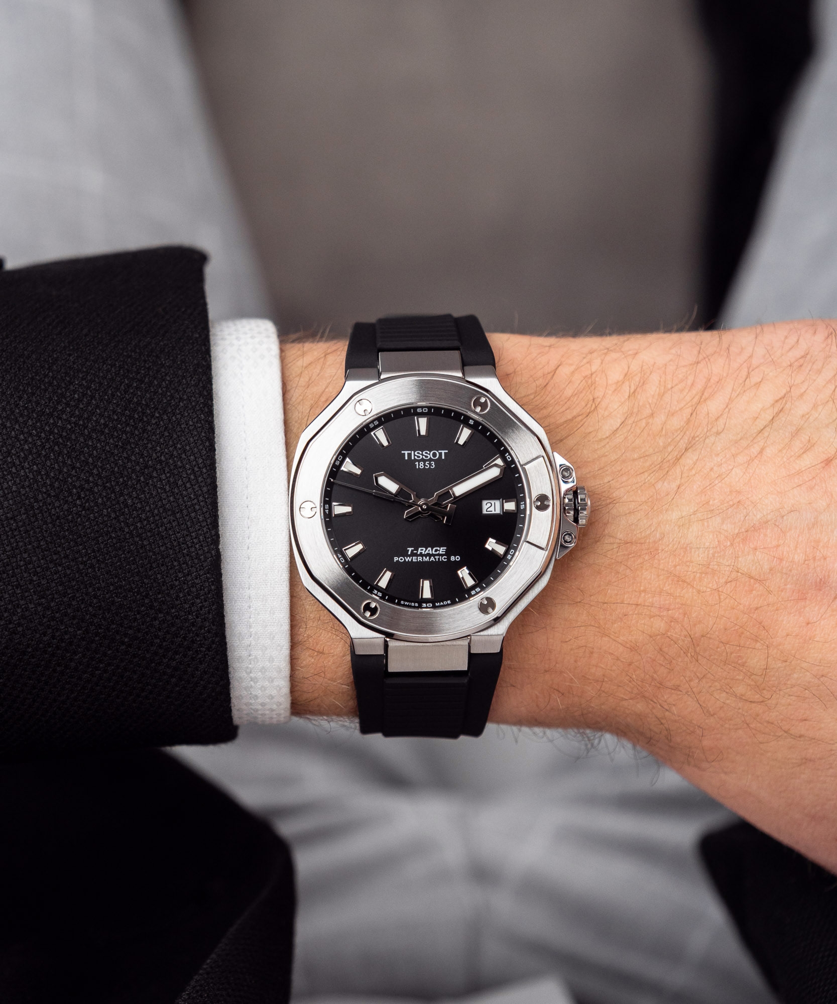 Zegarek męski Tissot T-Race Powermatic 80 40mm Automatic T141.807.17.051.00 (T1418071705100)