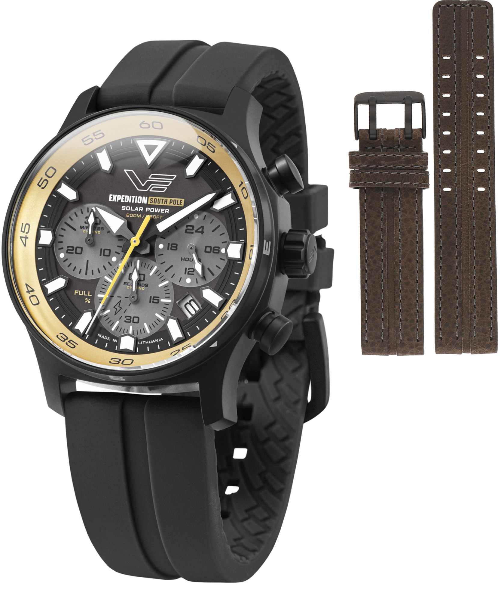 Zegarek męski Vostok Europe Expedition South Pole Solar Power Chronograph Limited Edition SET + pasek Vostok VR42-592C763-07402