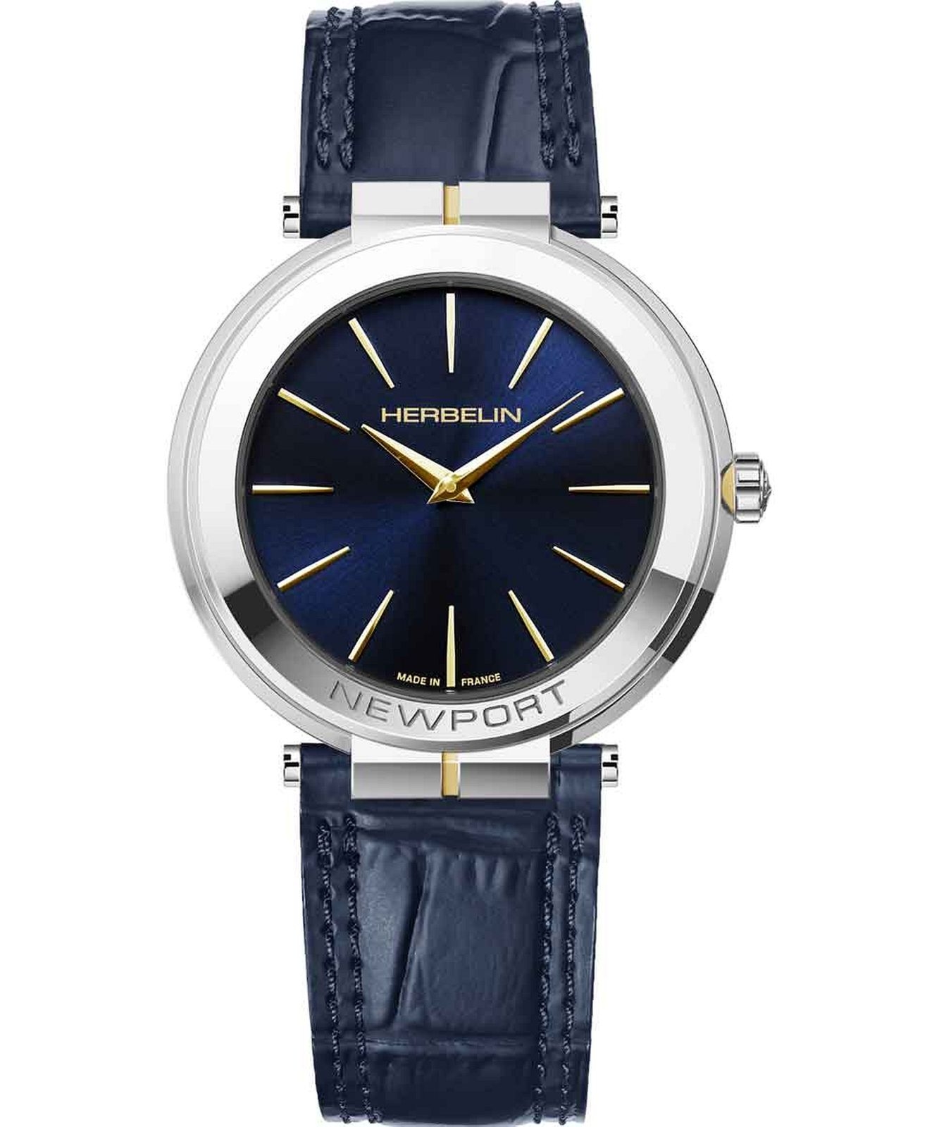 Zegarek męski Herbelin Newport Slim 19522T15BL (19522/T15BL)