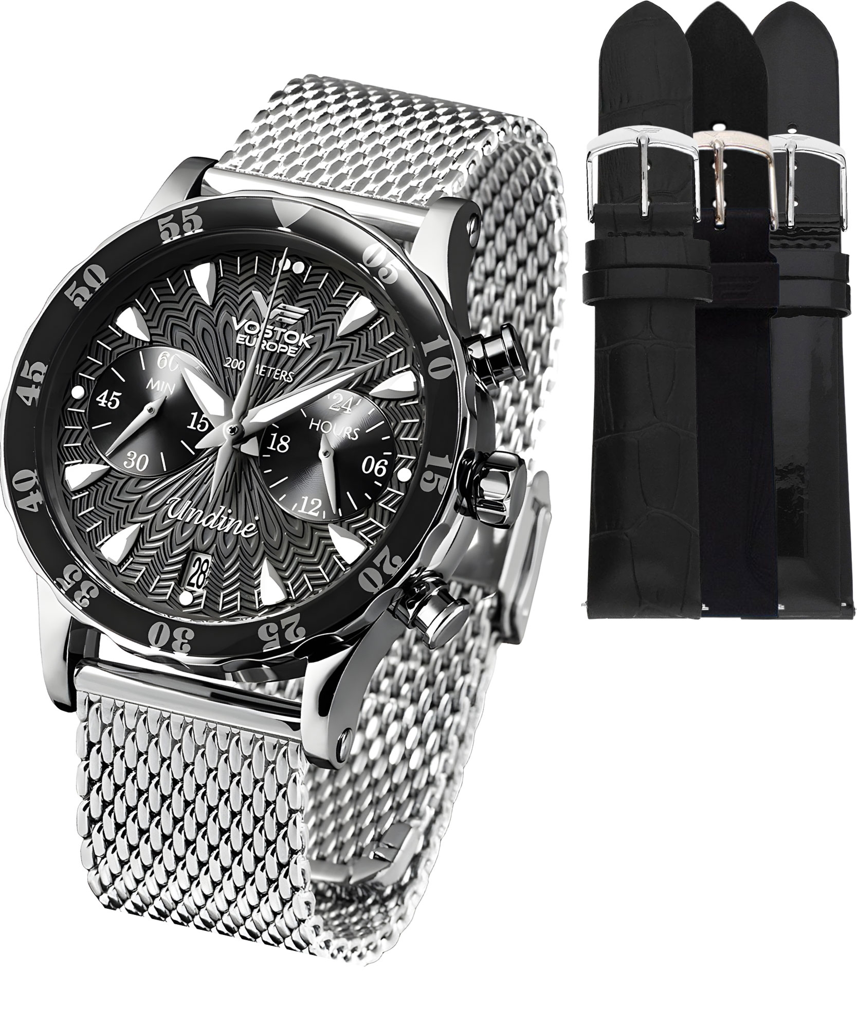 Zegarek damski Vostok Europe Undine Chronograph Limited Edition + pasek Vostok VK64-515A523-27707