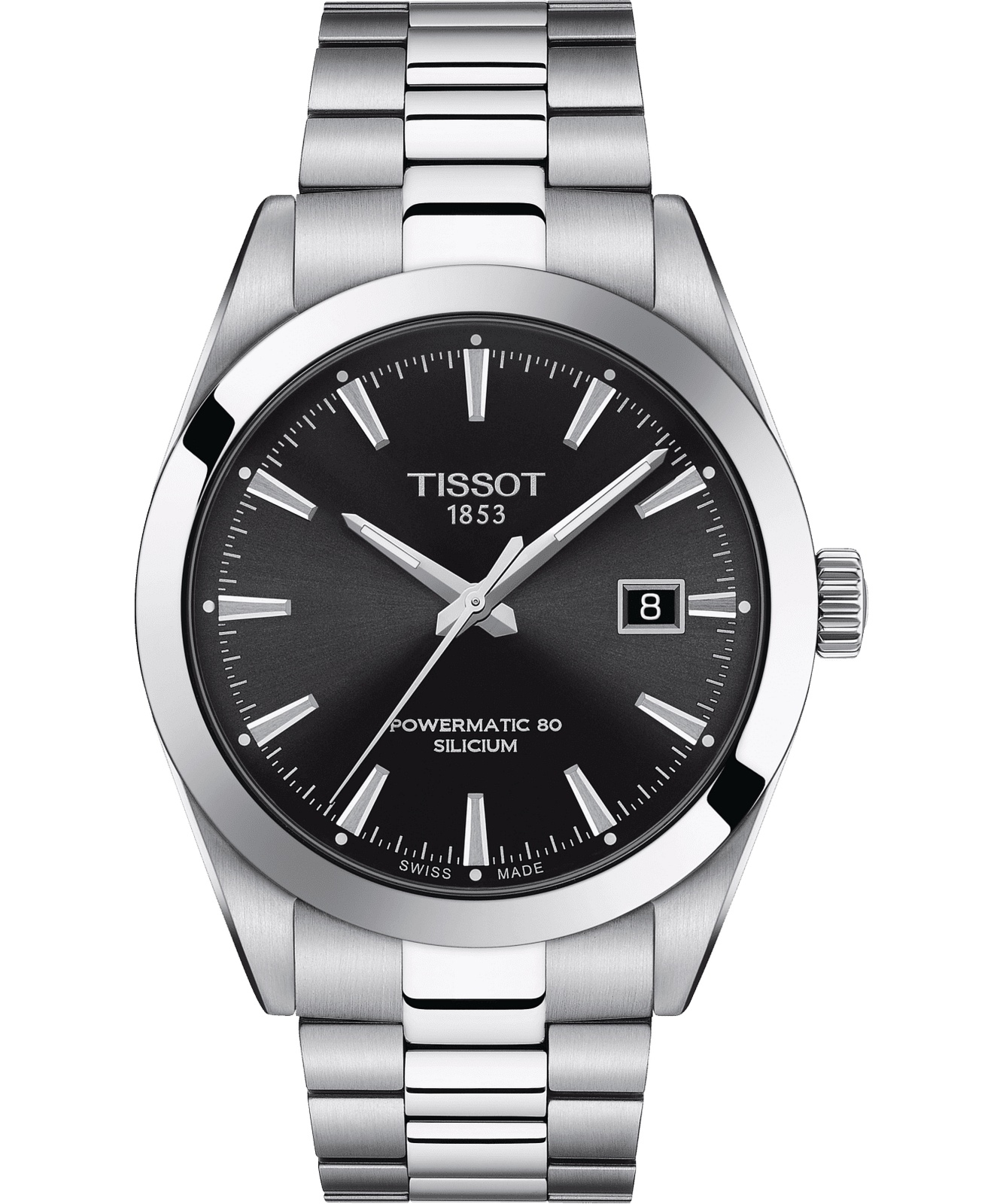 Zegarek męski Tissot Gentleman Powermatic 80 Silicium T127.407.11.051.00 (T1274071105100)