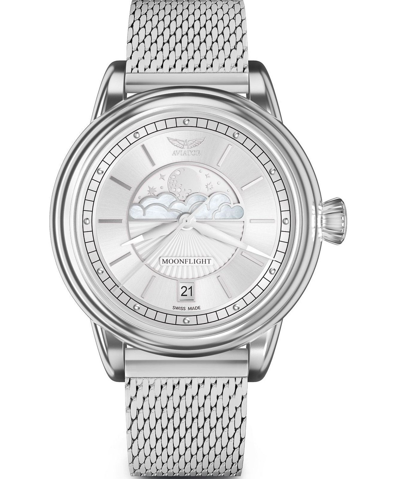 Zegarek damski Aviator Douglas Moonflight Limited Edition V.1.33.0.250.5