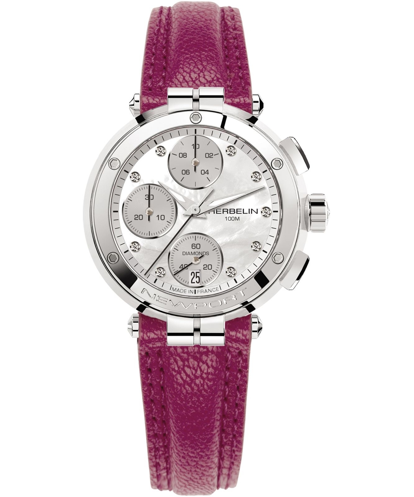 Zegarek damski Herbelin Newport Chronograph 35688AP89FU (35688/AP89FU)