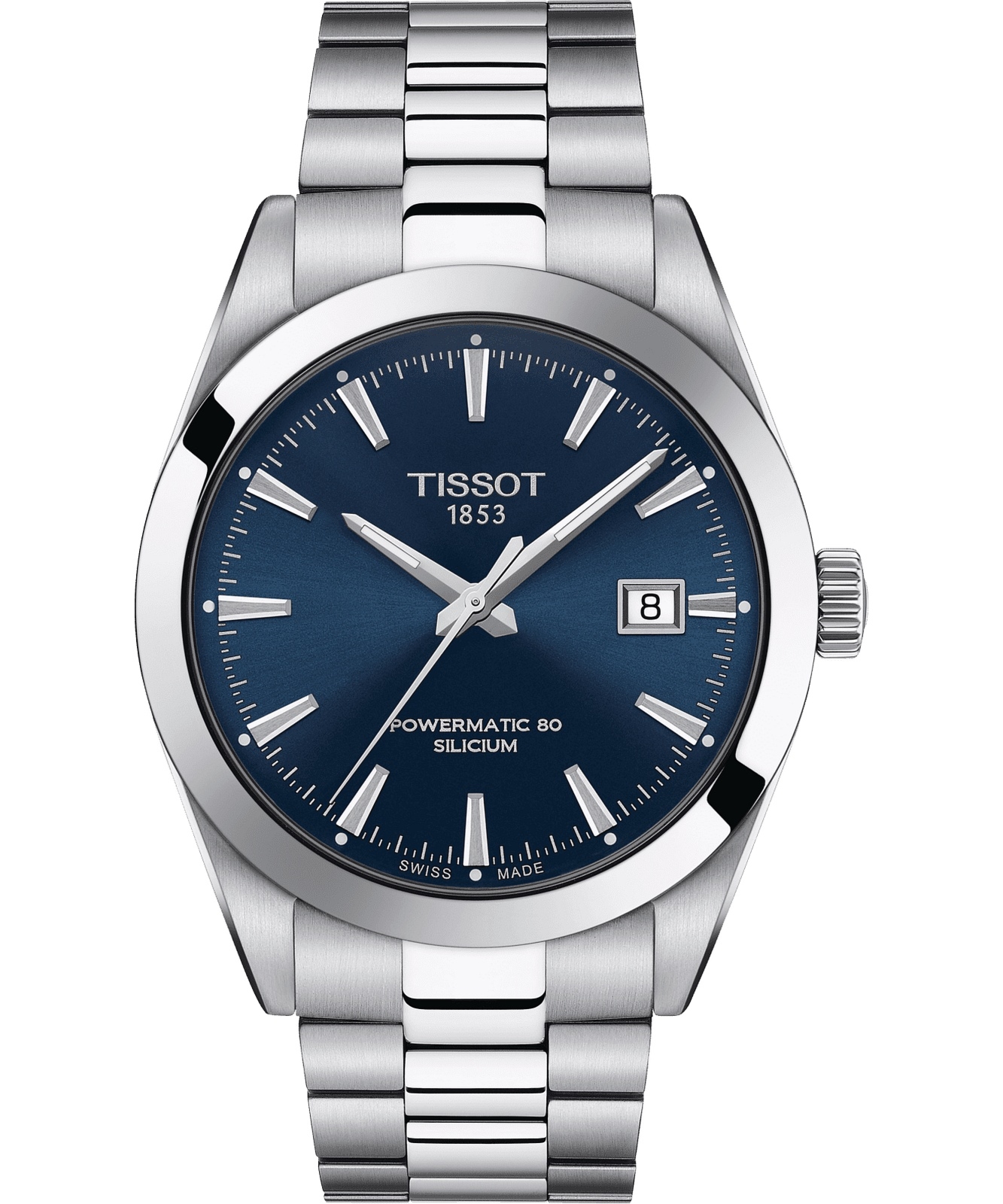 Zegarek męski Tissot Gentleman Powermatic 80 Silicium T127.407.11.041.00 (T1274071104100)