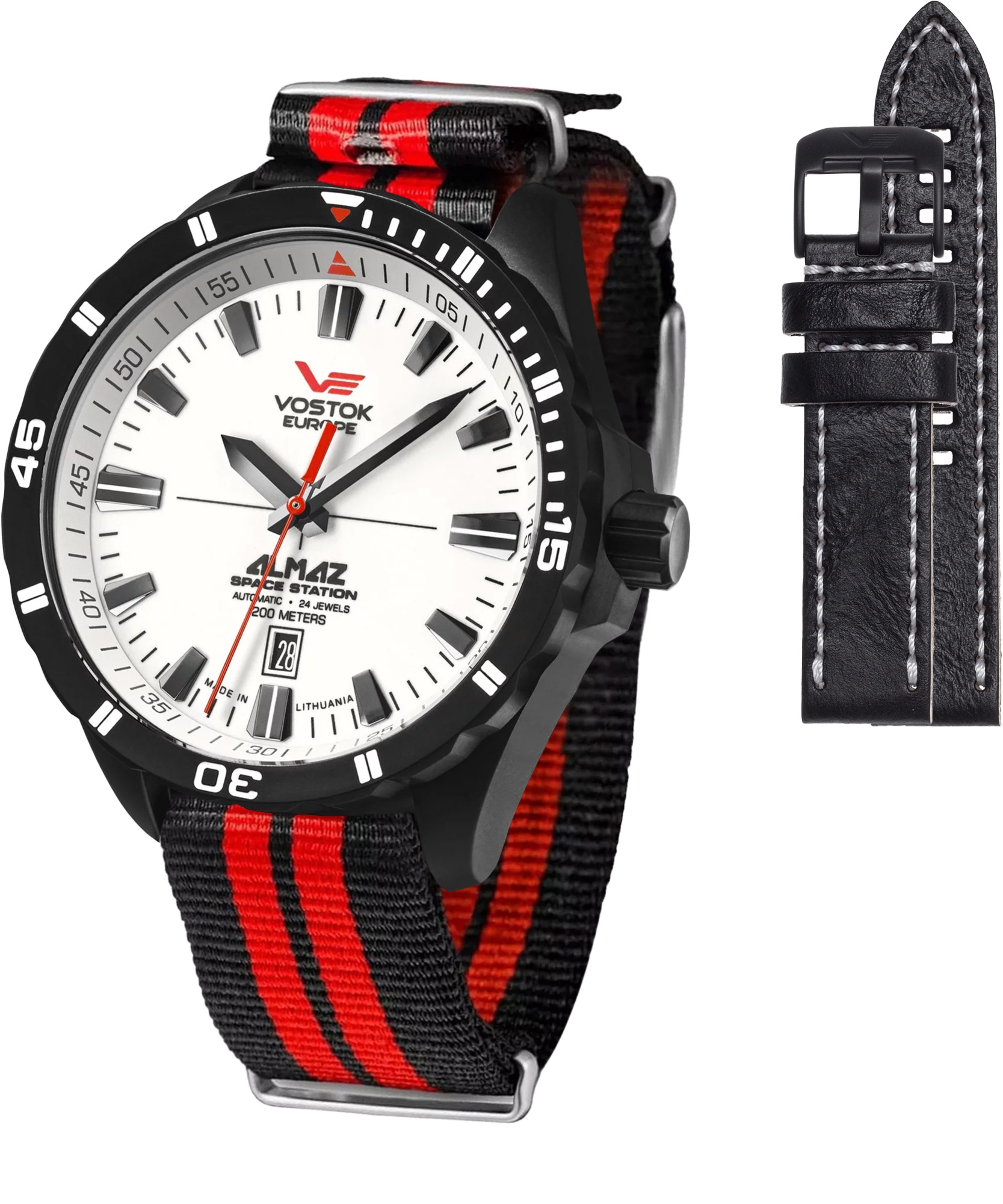 Zegarek męski Vostok Europe Almaz Space Station Limited Edition + pasek Vostok NH35A-320C680-6931
