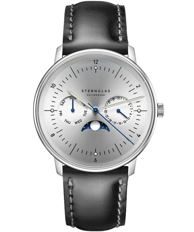 Zegarek męski Sternglas Naos Moonphase S01-NM52-BR02