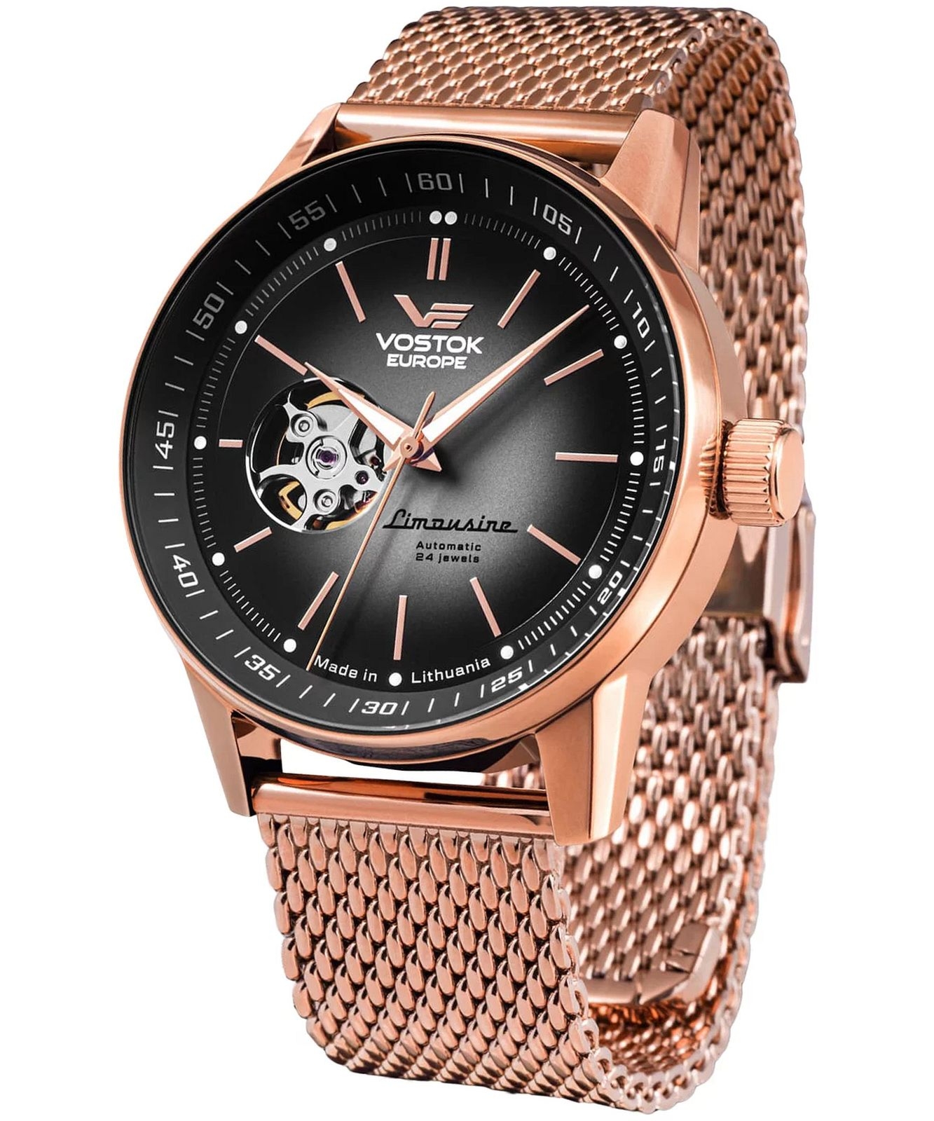 Zegarek męski Vostok Europe Limousine Open Heart Automatic Limited Edition NH38A-560B682B