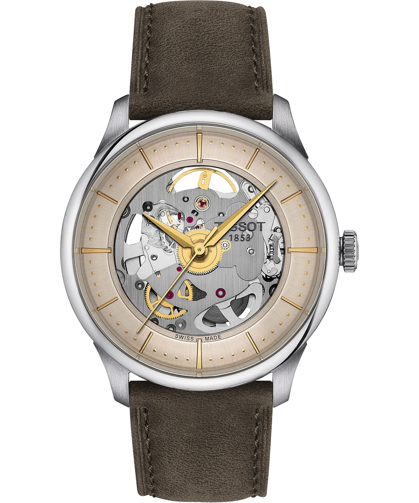 Zegarek Tissot Chemin Des Tourelles Skeleton Automatic T139.836.16.261.00 (T1398361626100)
