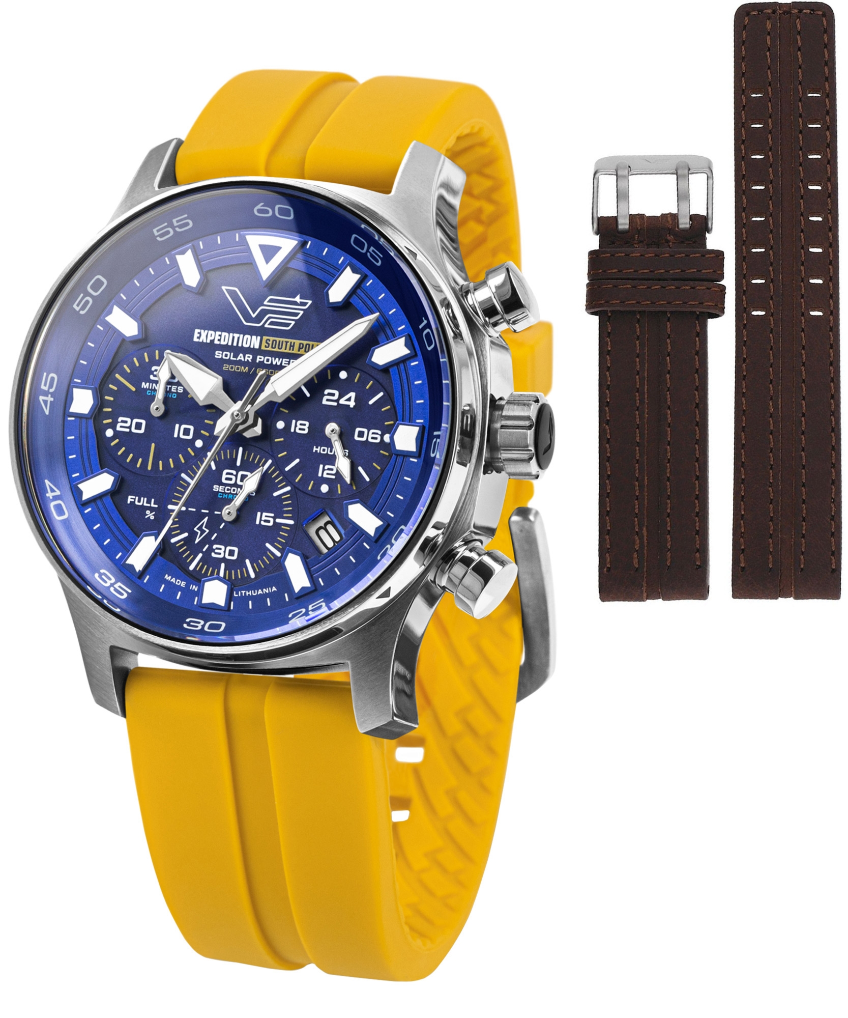 Zegarek męski Vostok Europe Expedition South Pole Solar Power Chronograph Limited Edition SET + pasek Vostok VR42-592A762-45343