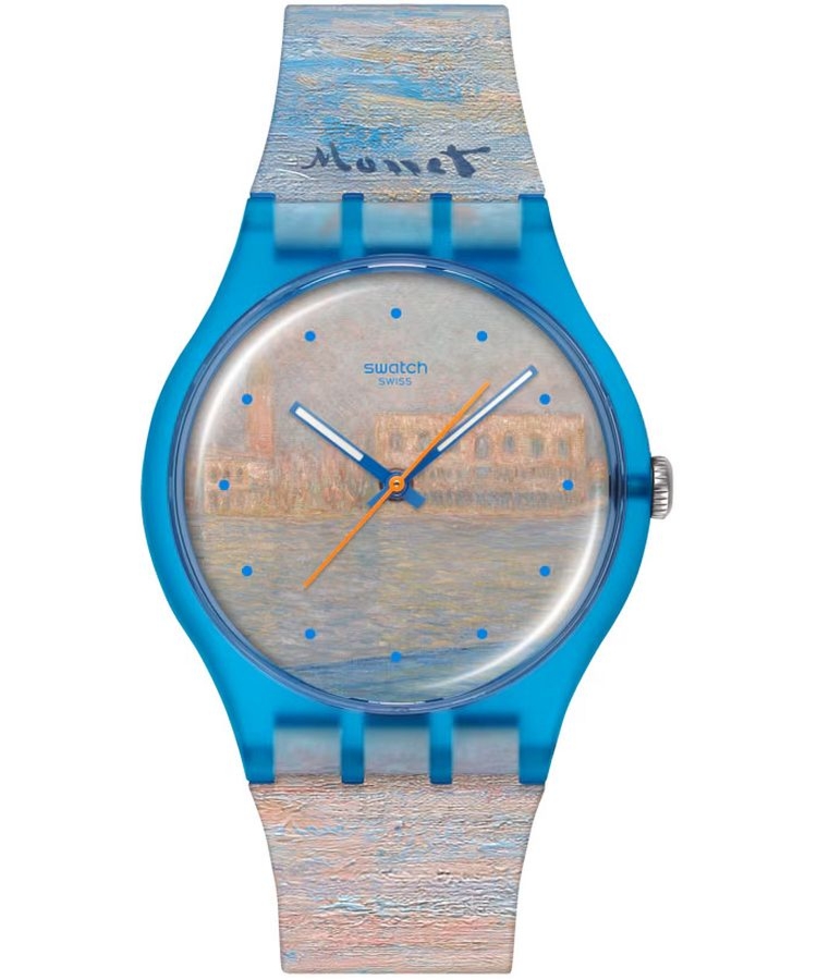Zegarek męski Swatch X Guggenheim Monet'S Palazzo Ducale Pay SO29Z153-6000