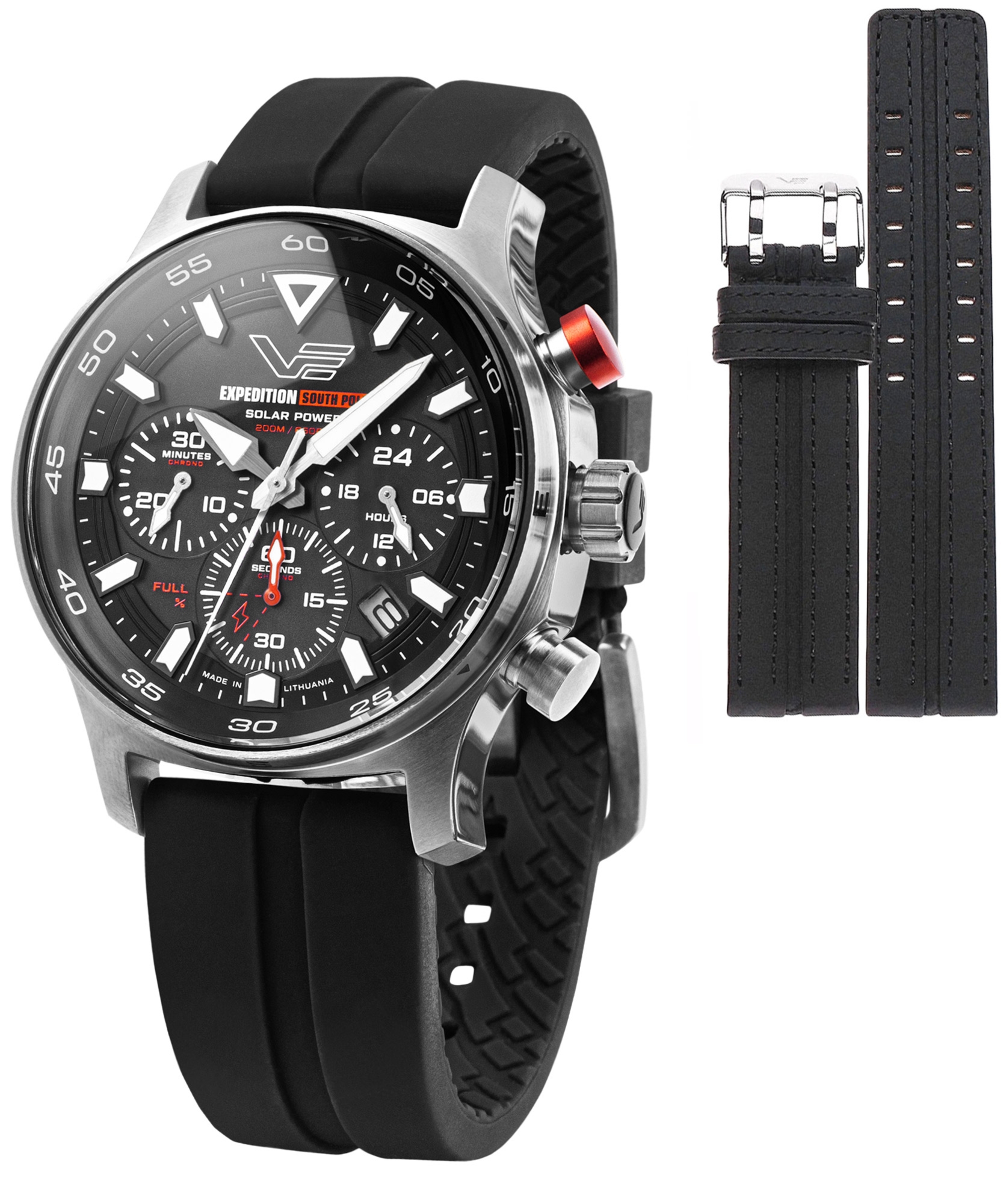 Zegarek męski Vostok Europe Expedition South Pole Solar Power Chronograph Limited Edition SET + pasek Vostok VR42-592A761-02940
