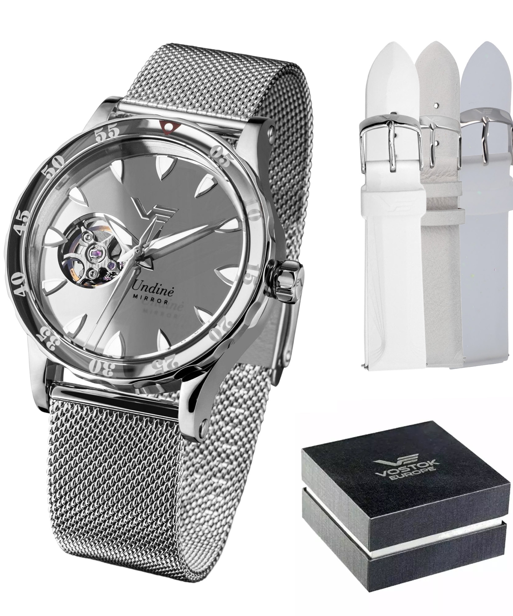 Zegarek damski Vostok Europe Undine Mirror Automatic Limited Edition SET NH38A-515A765B