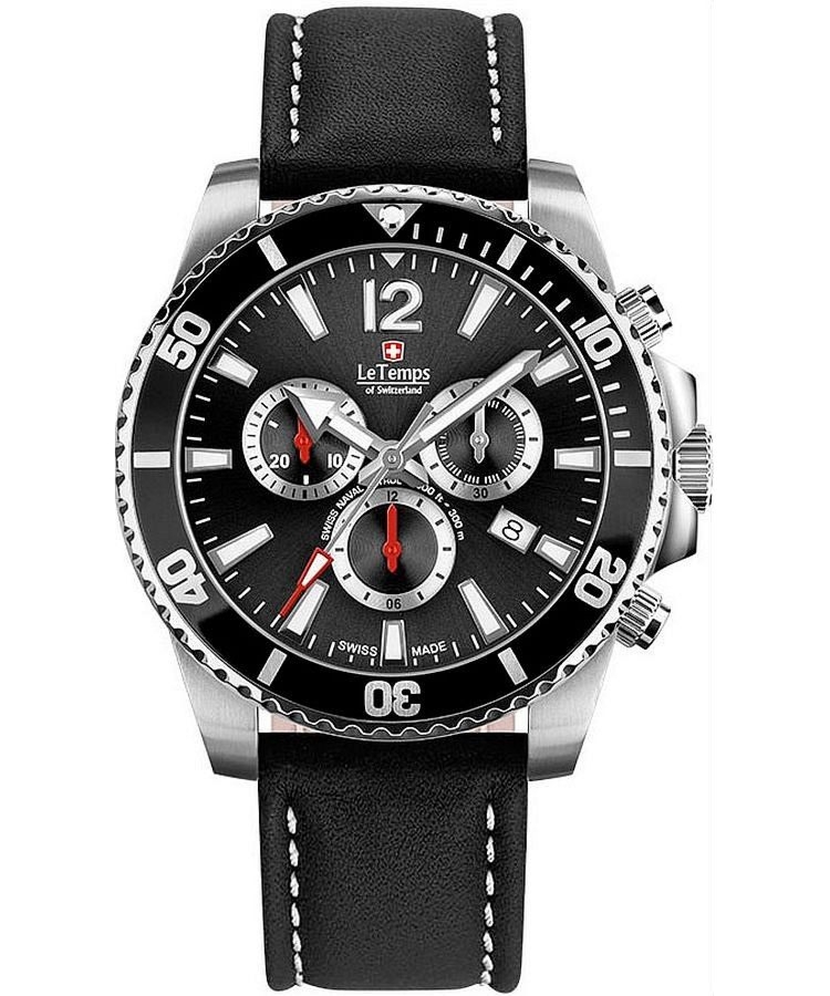 Zegarek męski Le Temps Swiss Naval Patrol Chrono LT1044.01BL11