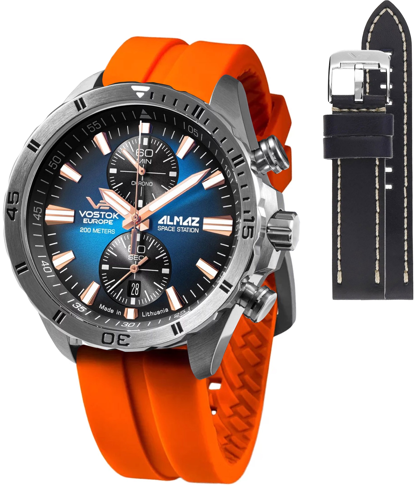 Zegarek męski Vostok Europe Almaz Chrono Limited Edition + pasek Vostok 6S11-320A675-2957