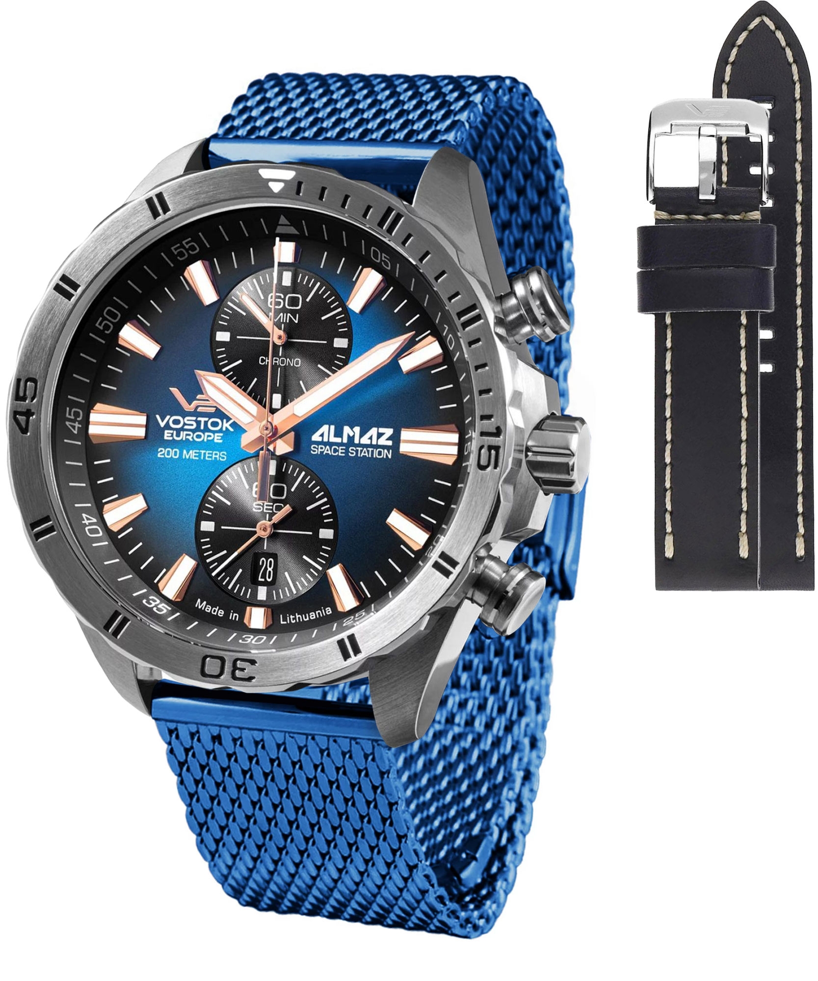 Zegarek męski Vostok Europe Almaz Chrono Limited Edition + pasek Vostok 6S11-320A675-38093