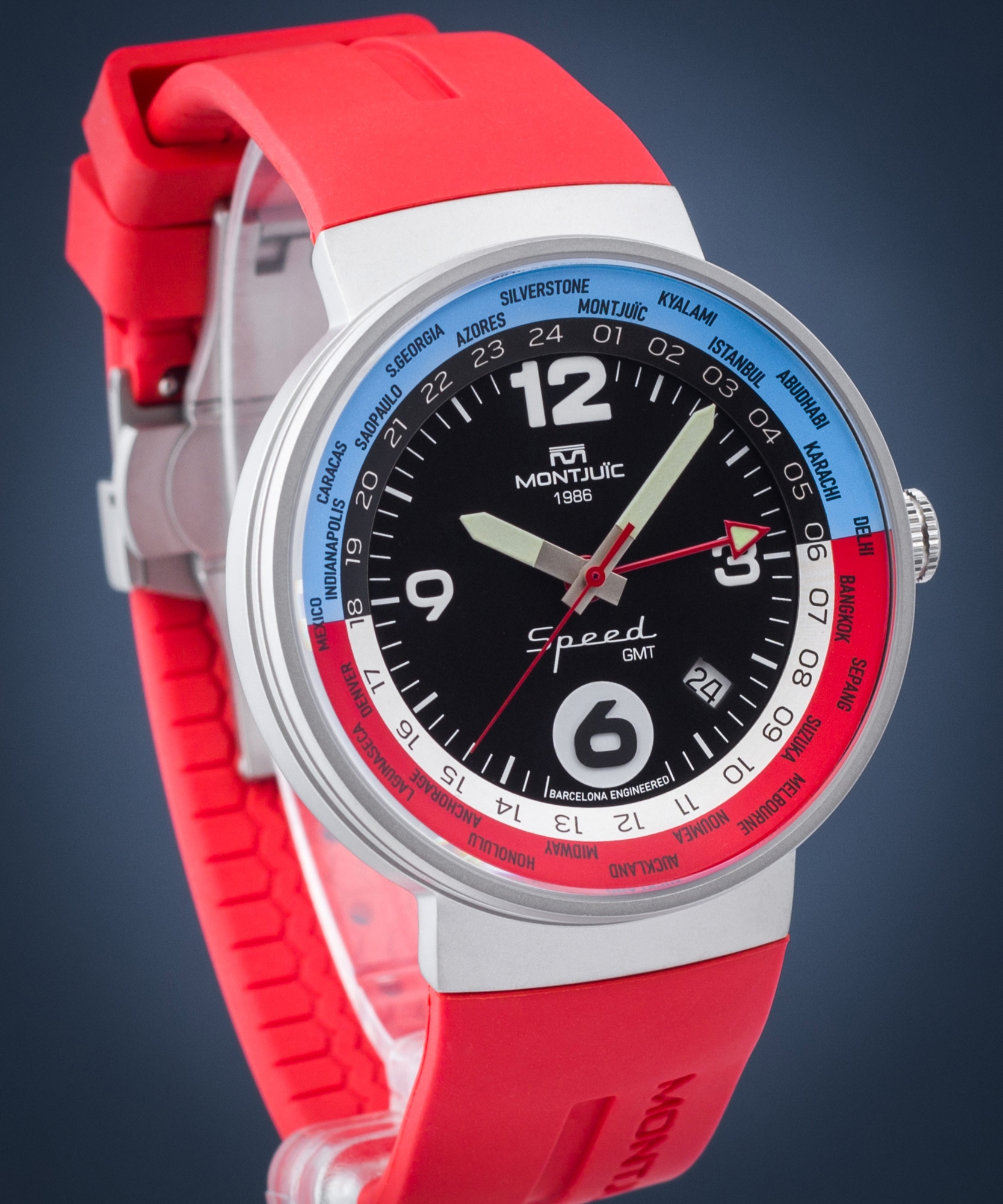 Zegarek męski Montjuic Speed GMT Red Outback MJ3.0203.S