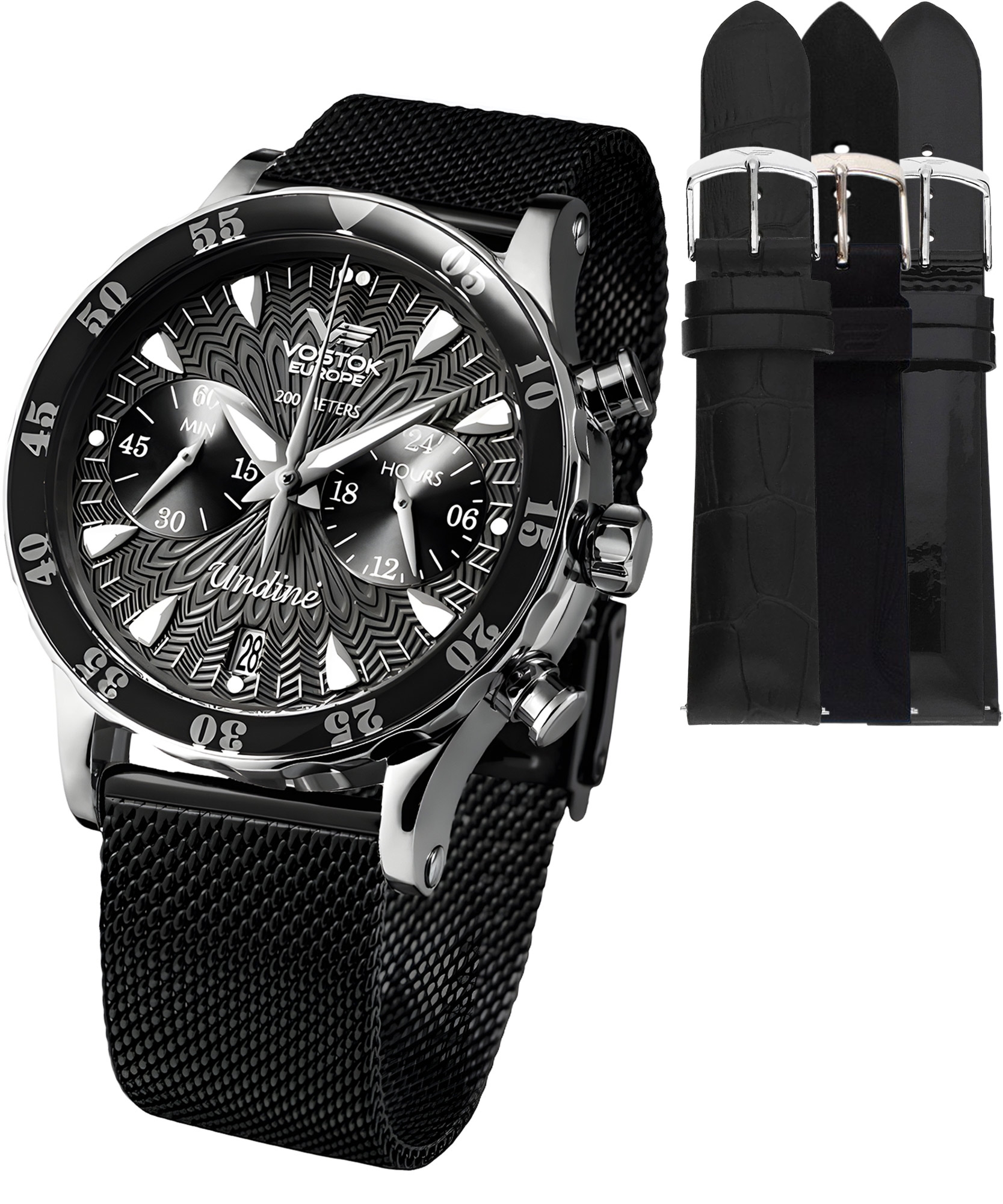 Zegarek damski Vostok Europe Undine Chronograph Limited Edition + pasek Vostok VK64-515A523-44339