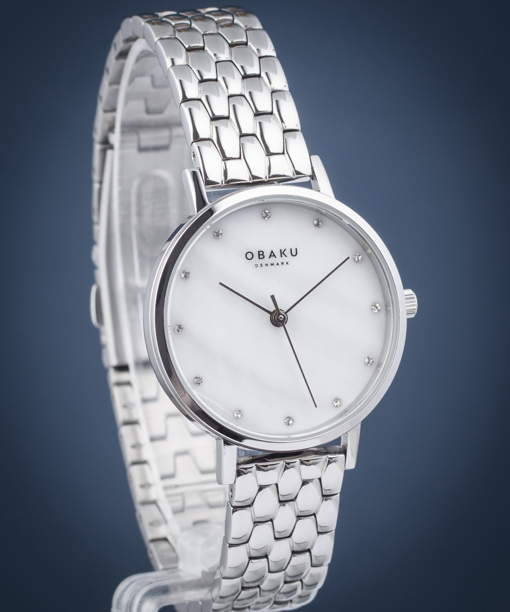 Zegarek damski Obaku Brink Lille Perlemor Brace V248LXCWSC