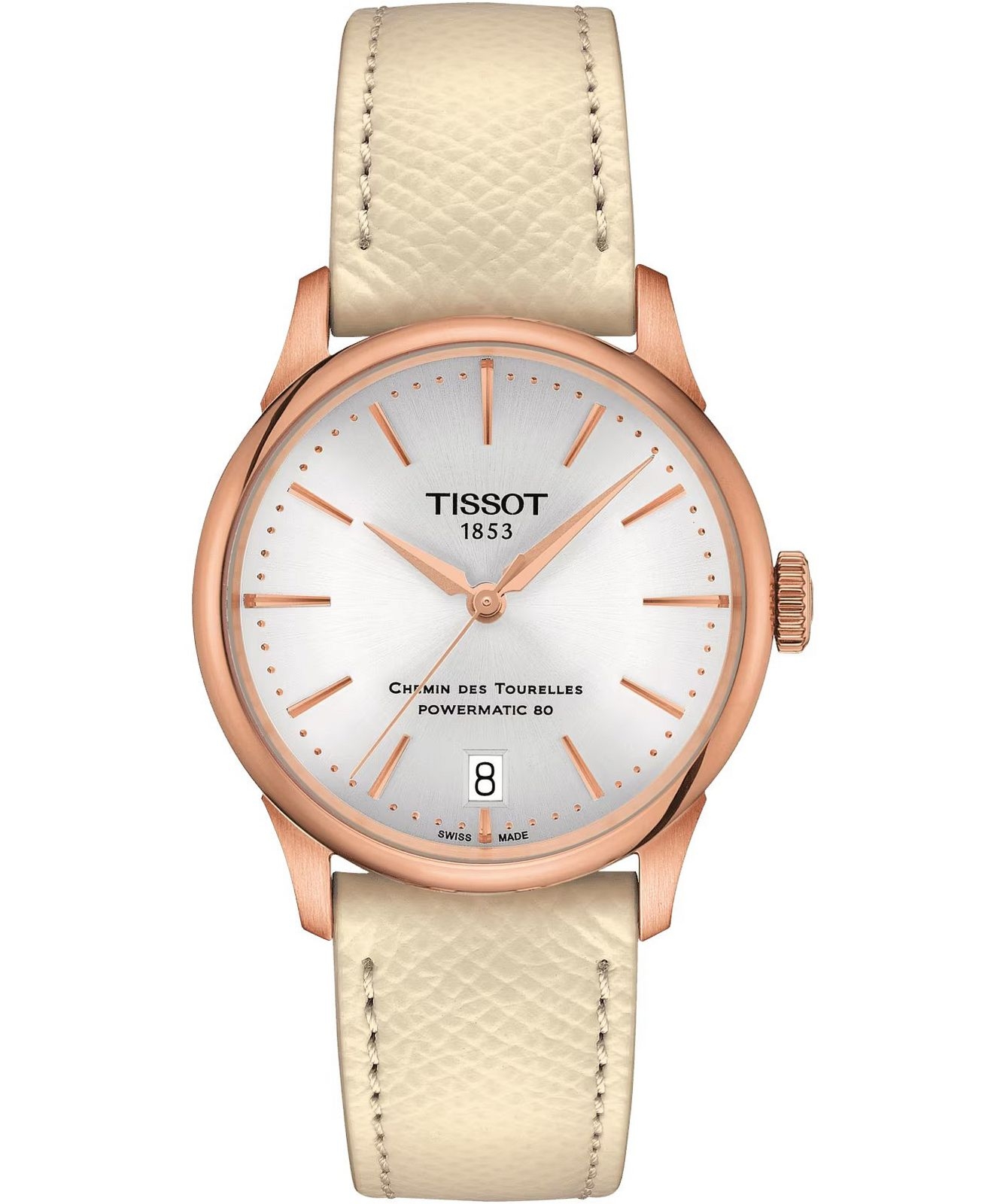 Zegarek damski Tissot Chemin des Tourelles Powermatic 80 T139.207.36.031.00 (T1392073603100)