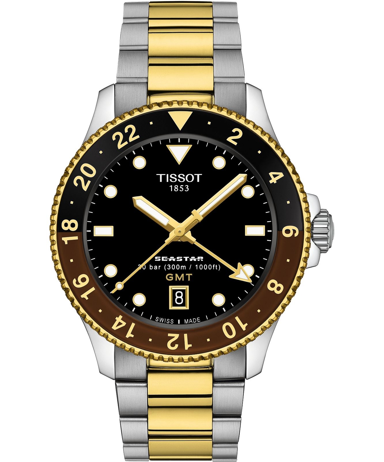 Zegarek męski Tissot Seastar 1000 Quartz GMT T120.852.22.051.00 (T1208522205100)