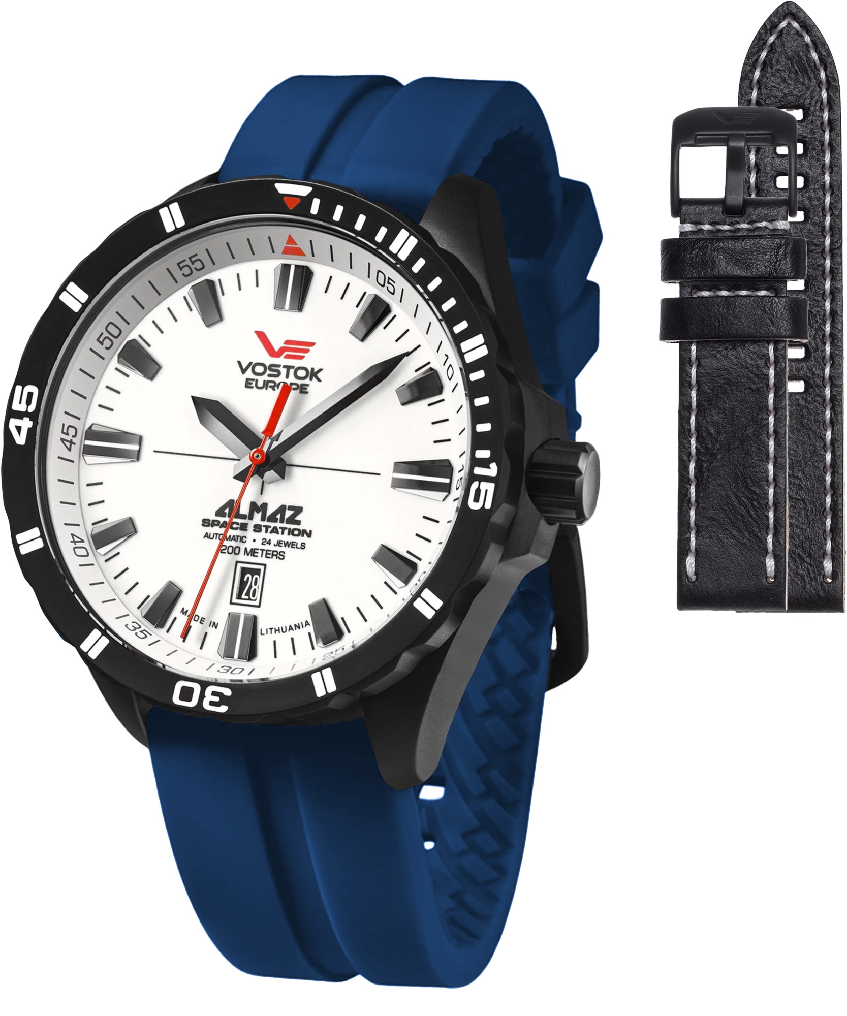 Zegarek męski Vostok Europe Almaz Space Station Limited Edition + pasek Vostok NH35A-320C680-7396