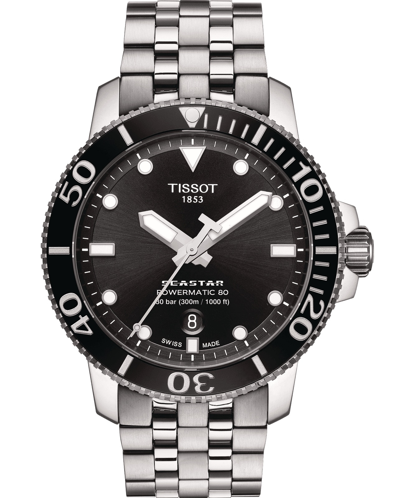 Zegarek męski Tissot Seastar 1000 Powermatic 80 T120.407.11.051.00 (T1204071105100)