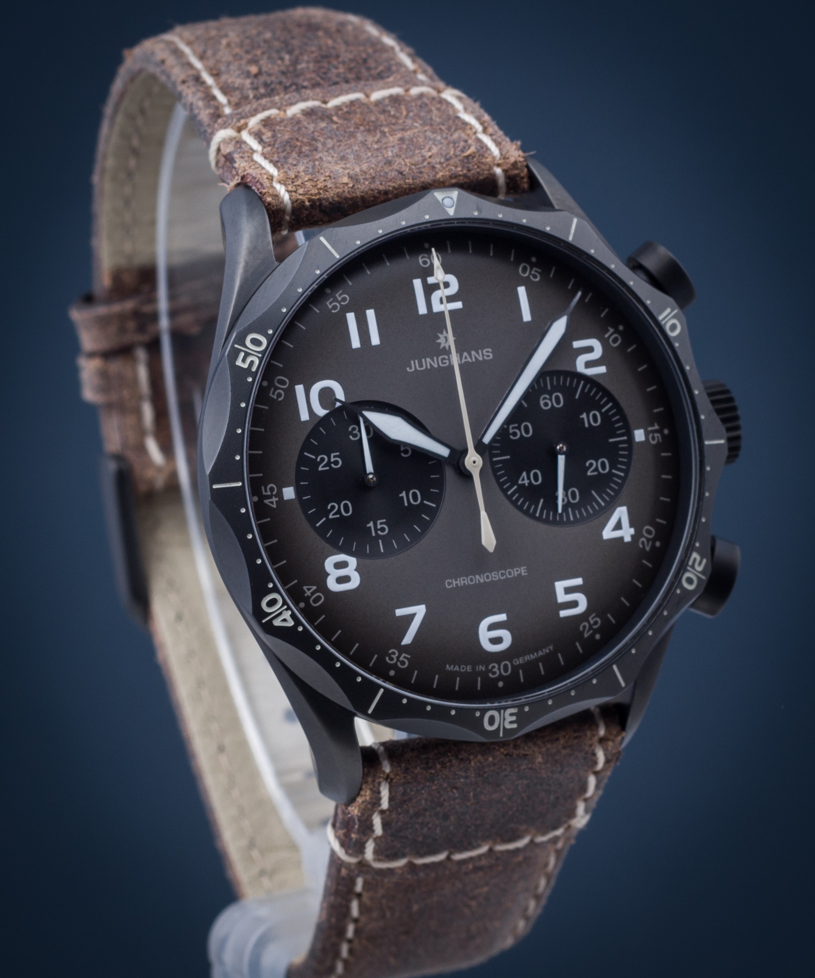Zegarek męski Junghans Meister Pilot Automatic Chronograph 027/3794.00