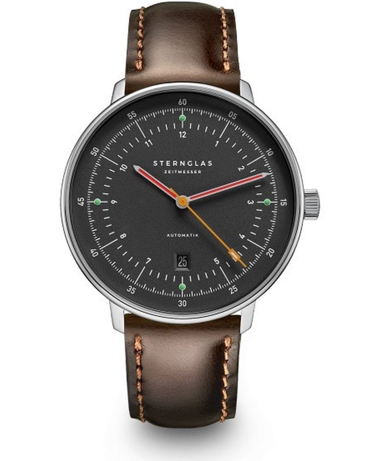 Zegarek męski Sternglas Hamburg Neugraphit Automatic S02-HH39-BR03