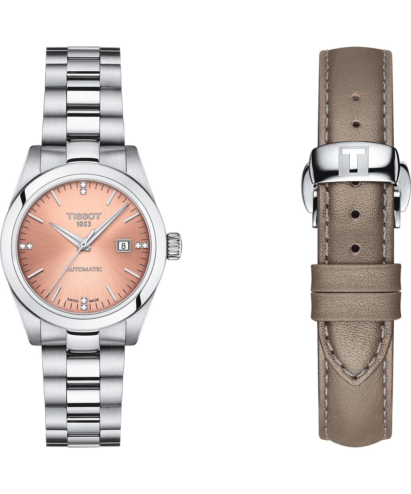 Zegarek damski Tissot T-My Lady Automatic Diamonds SET T132.007.11.336.00 (T1320071133600)