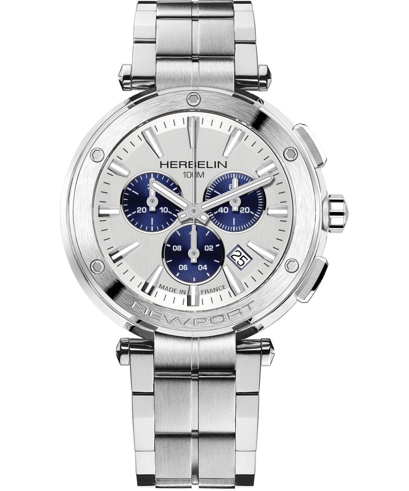 Zegarek męski Herbelin Newport Chronograph 37688B42 (37688/B42)