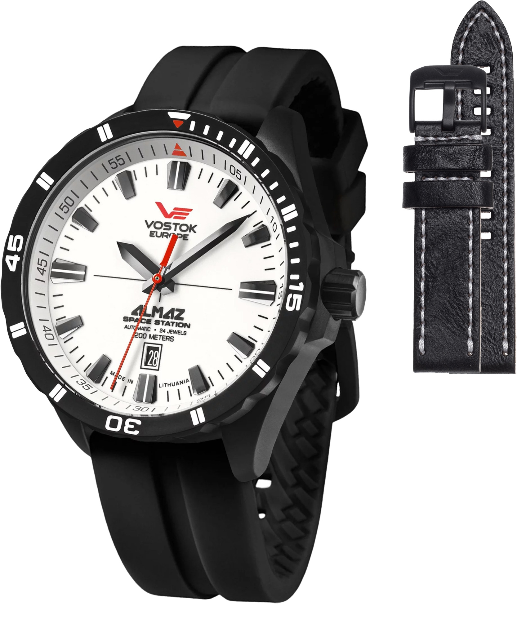 Zegarek męski Vostok Europe Almaz Space Station Limited Edition + pasek Vostok NH35A-320C680-7402