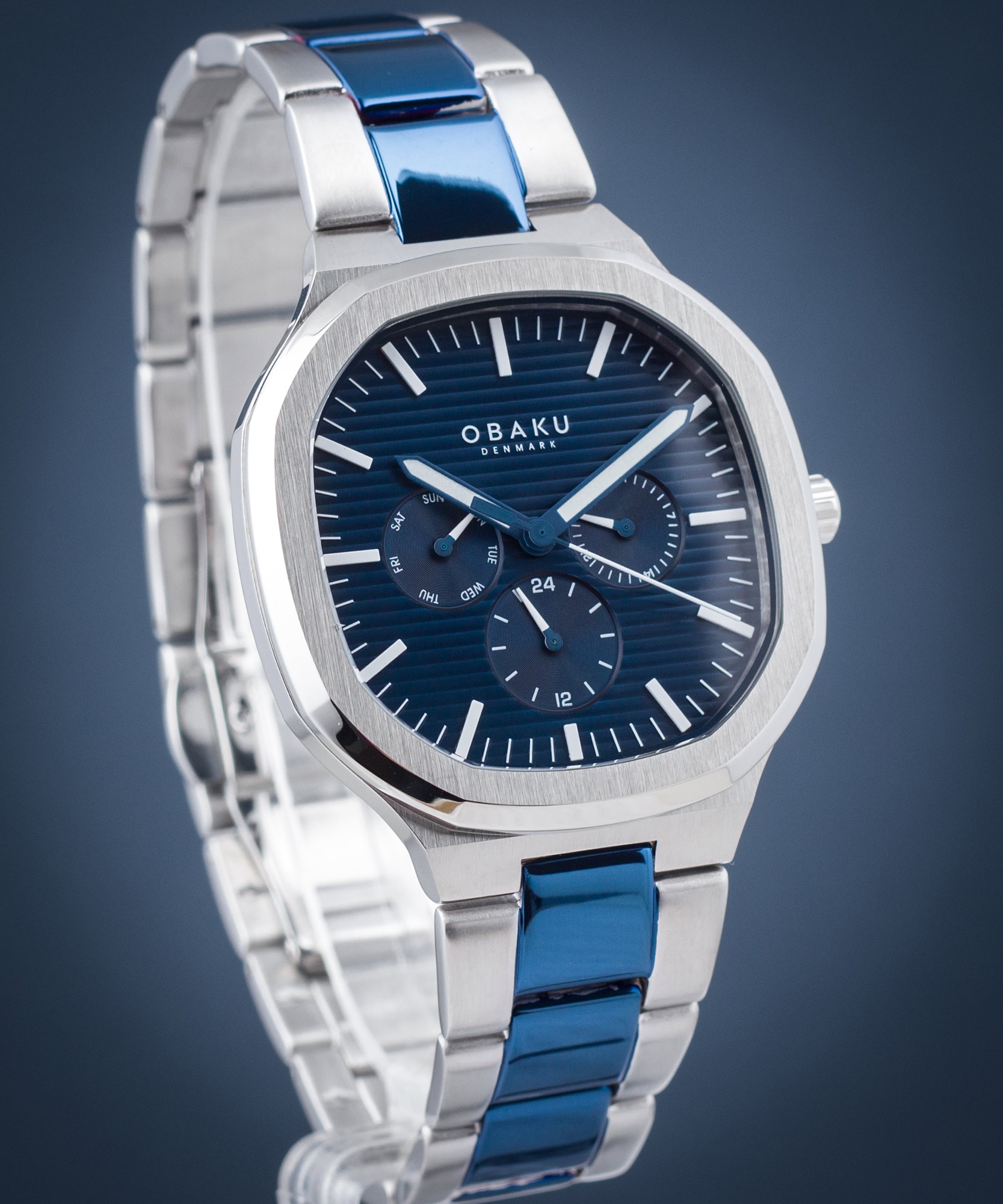 Zegarek męski Obaku ILD Bluesteel V275GMCLSK