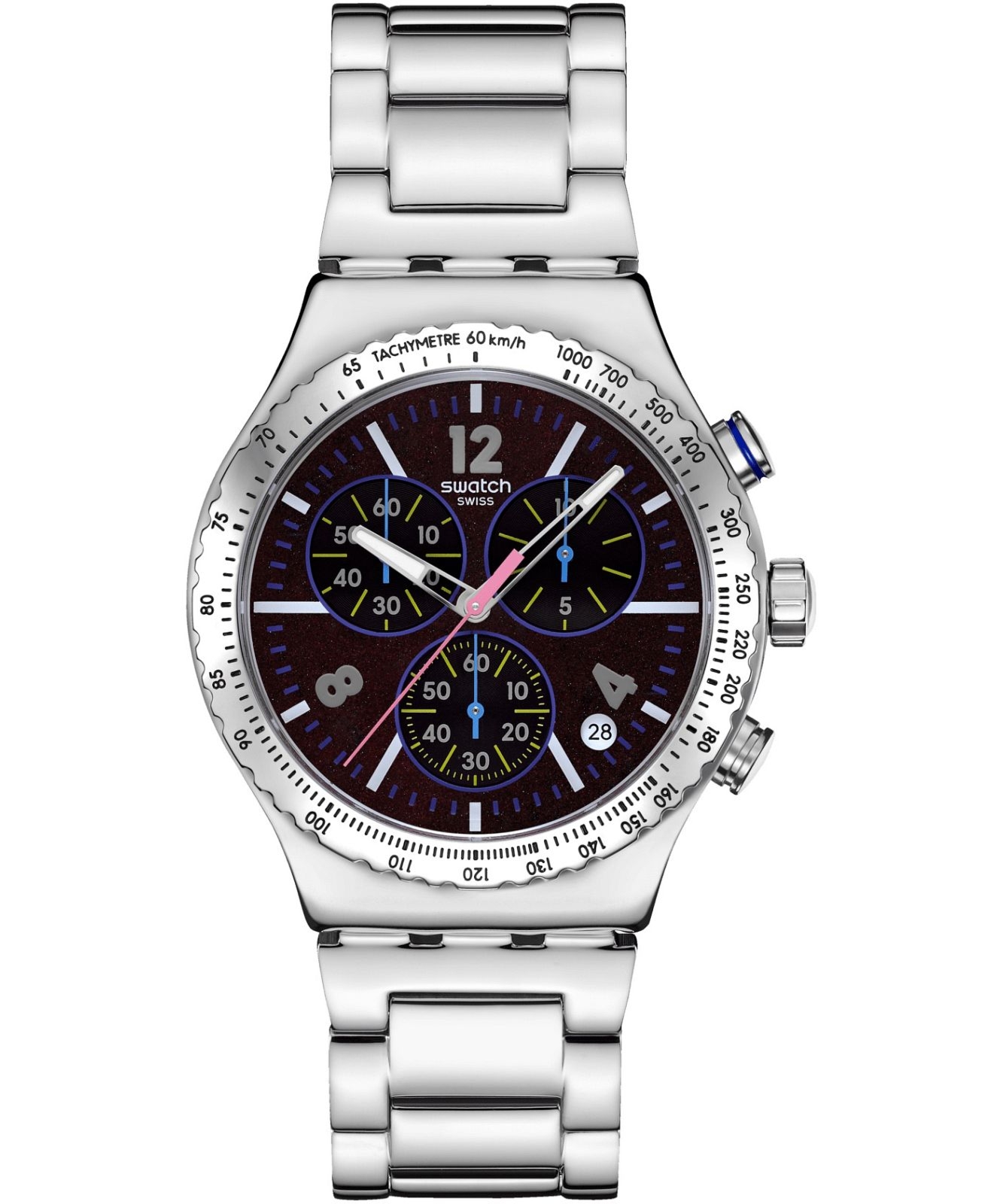 Zegarek Swatch Essentials Purple Glow Chronograph YVS533G