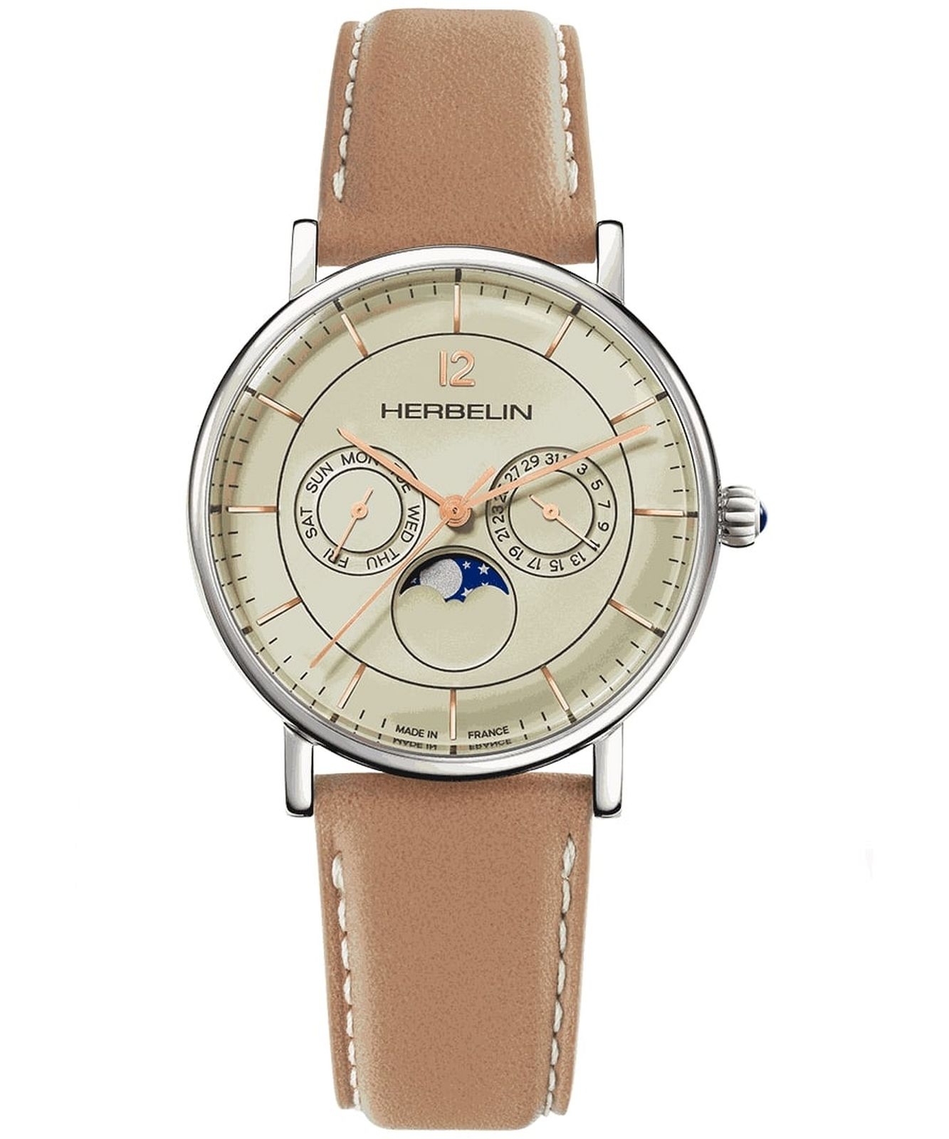 Zegarek męski Herbelin Inspiration Phase de Lune 12747AP17TR (12747/AP17TR)
